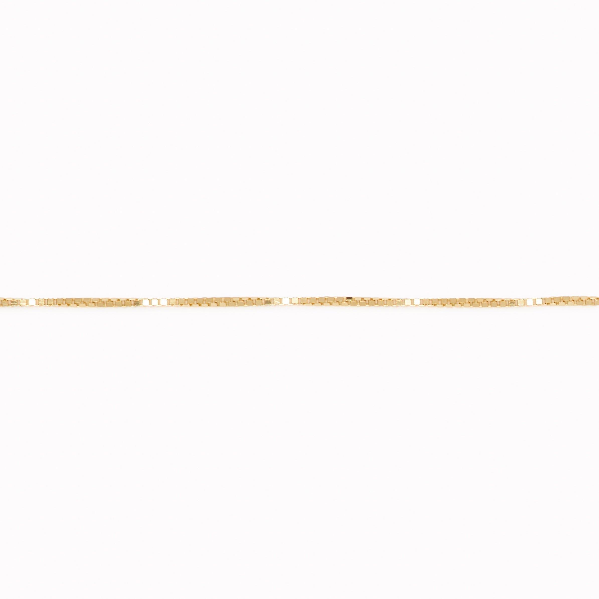 14K Gold Square Box Chain Necklace