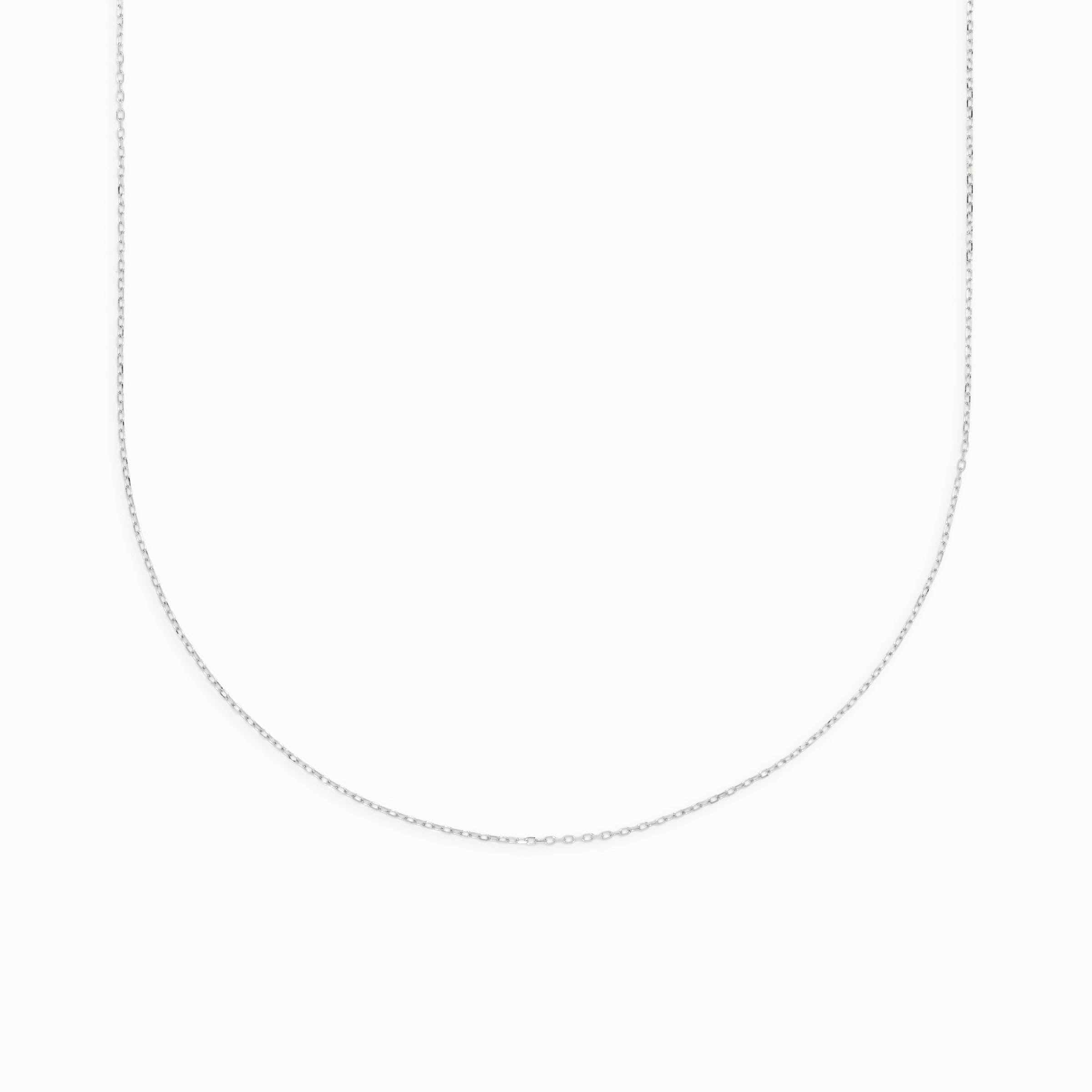 14K White Gold Cable Chain Necklace