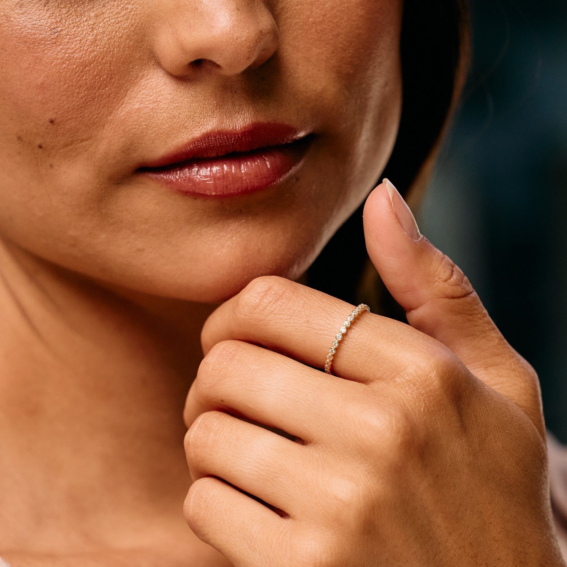 14K Gold Aurora Gemstone Ring