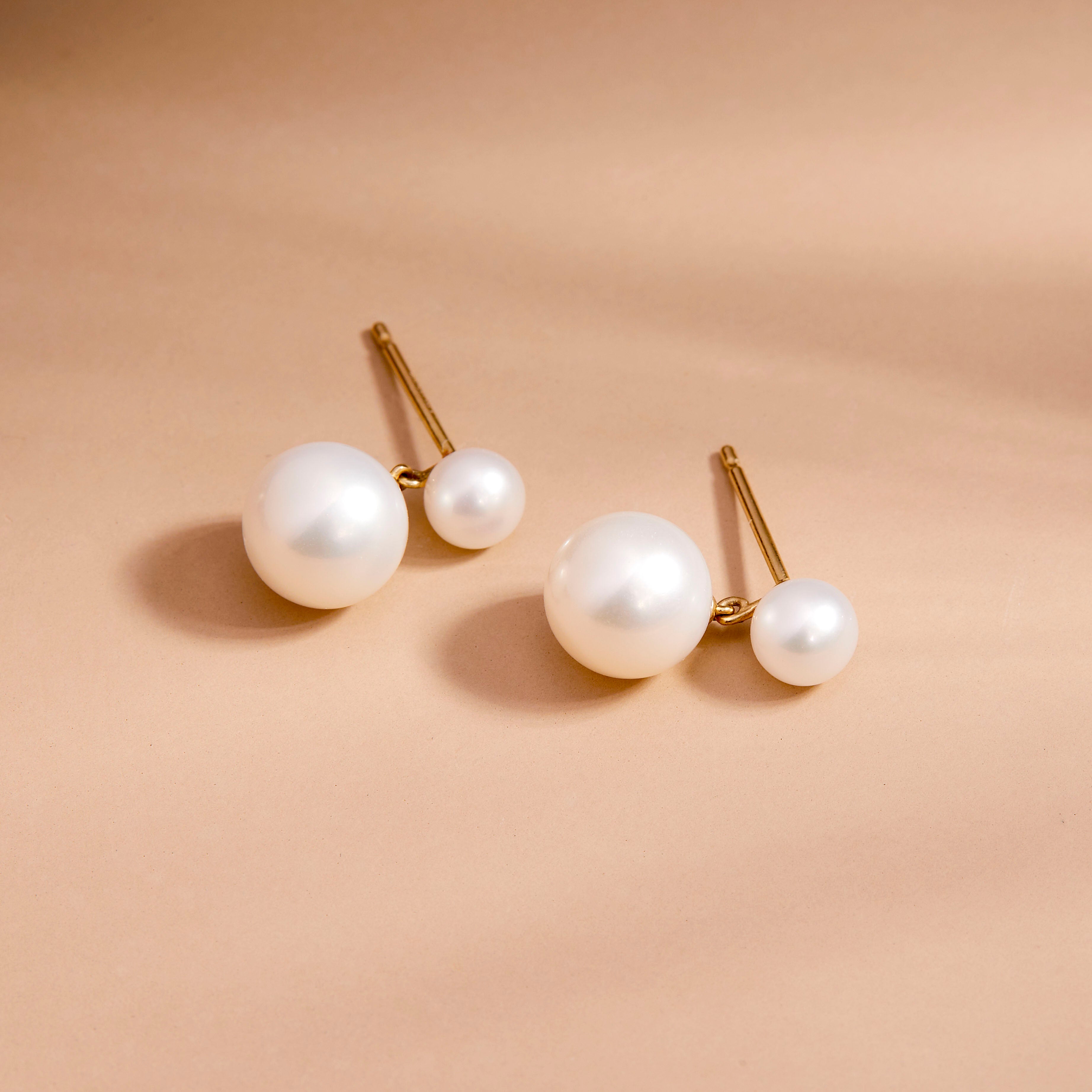 14K Gold Aurelle Pearl Drop Earrings