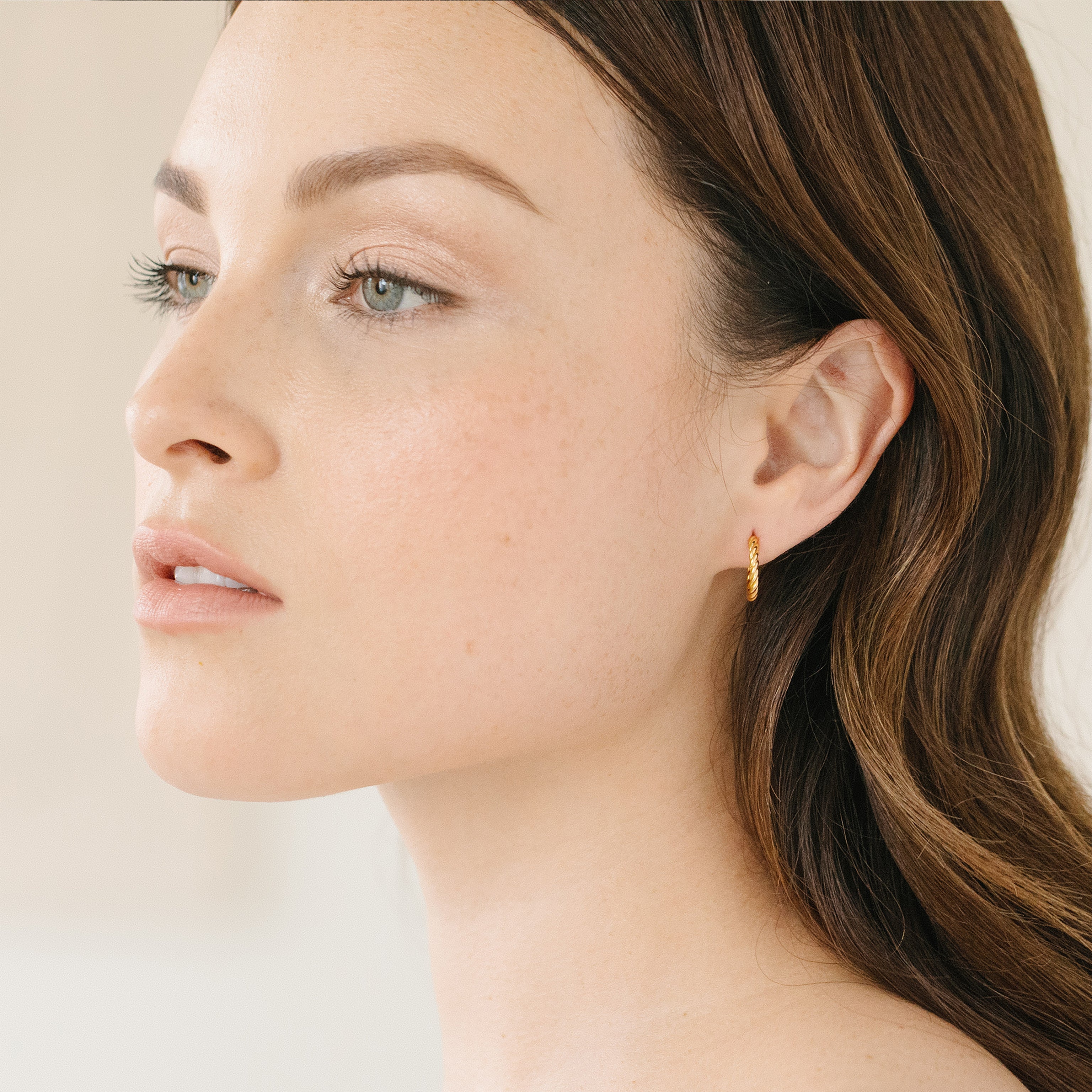 14K Gold Elara Classic Hoops