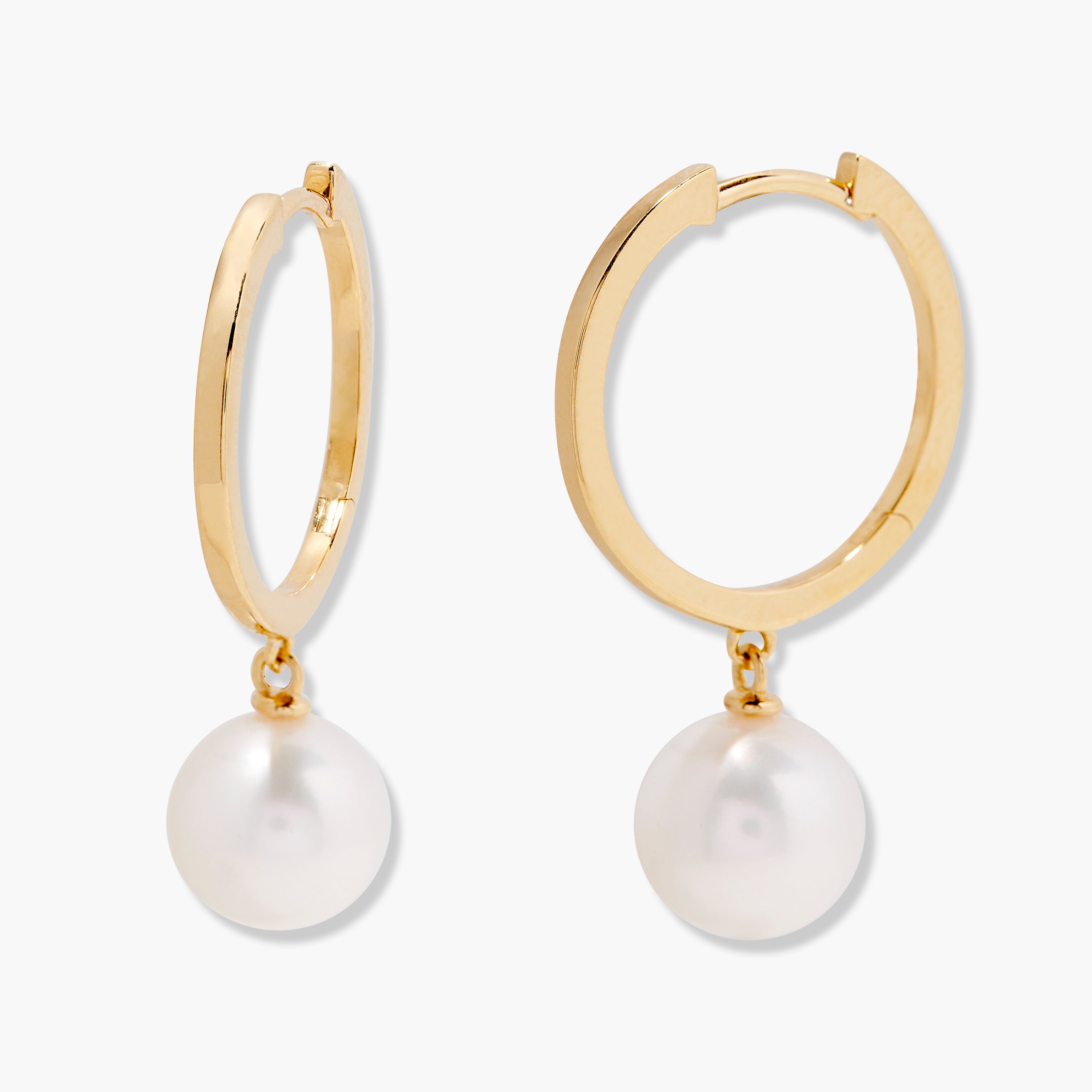 14K Gold Aurelle Pearl Hoops
