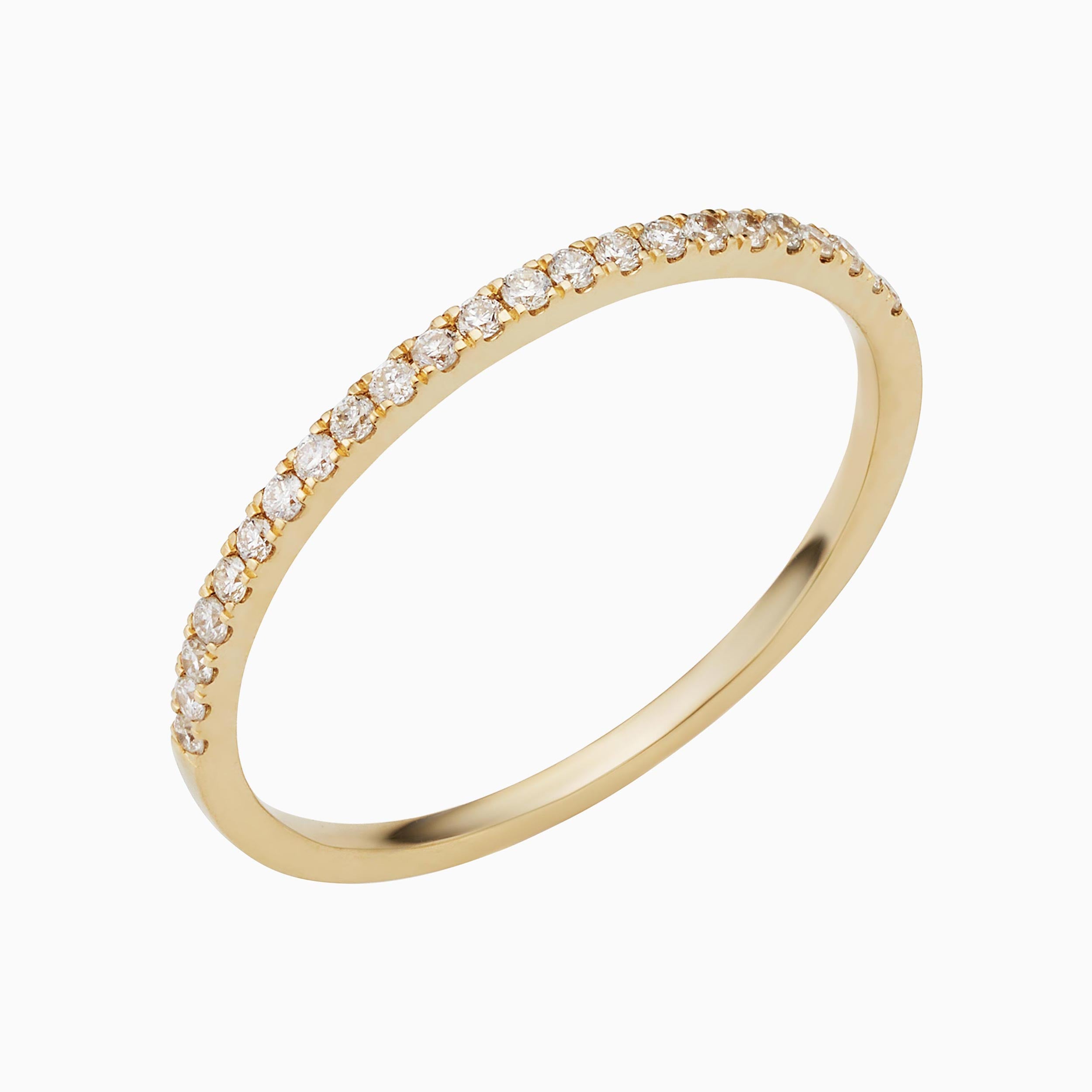 10K Gold Pavé Diamond Stack Ring