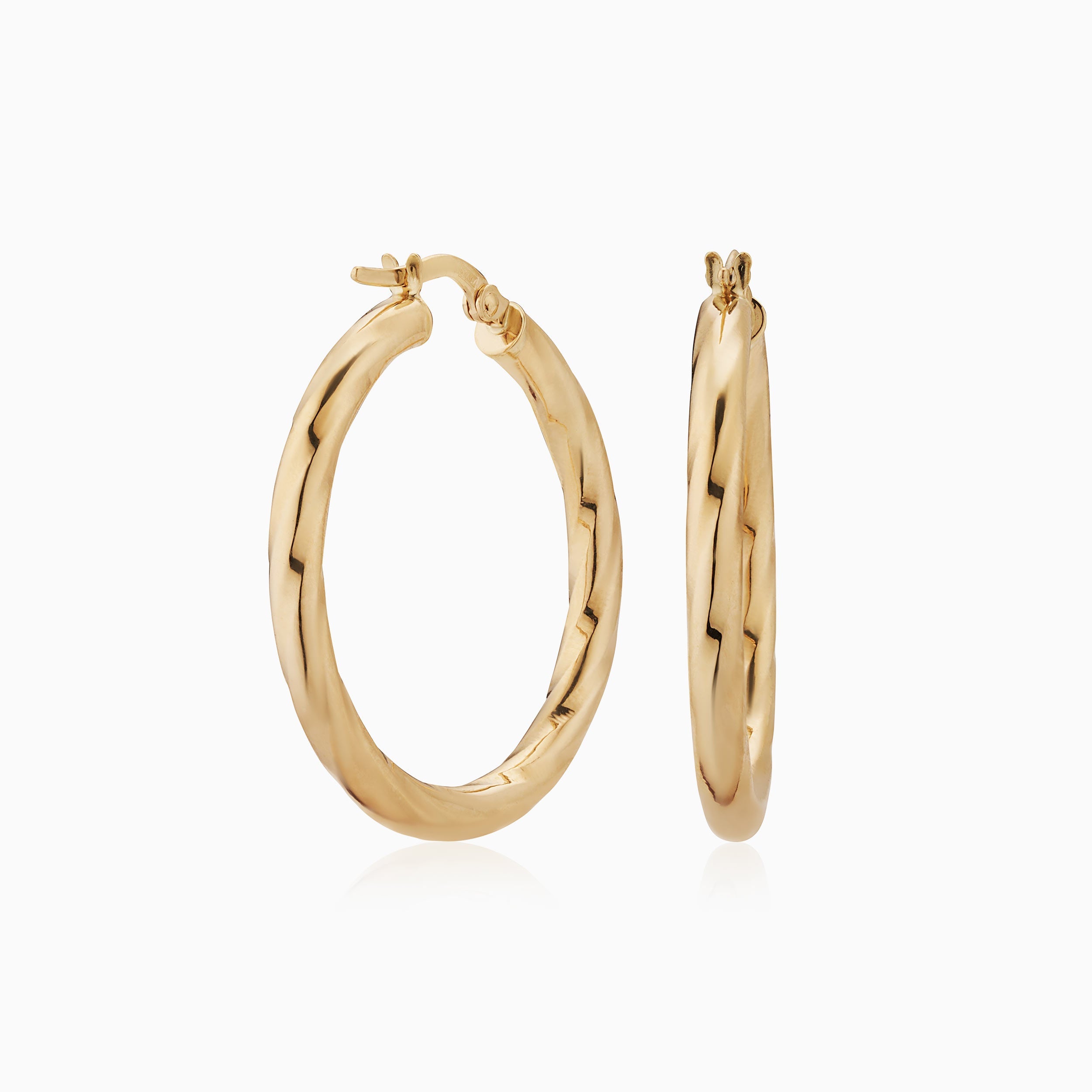 10K Gold Goddess Twisted Hoops