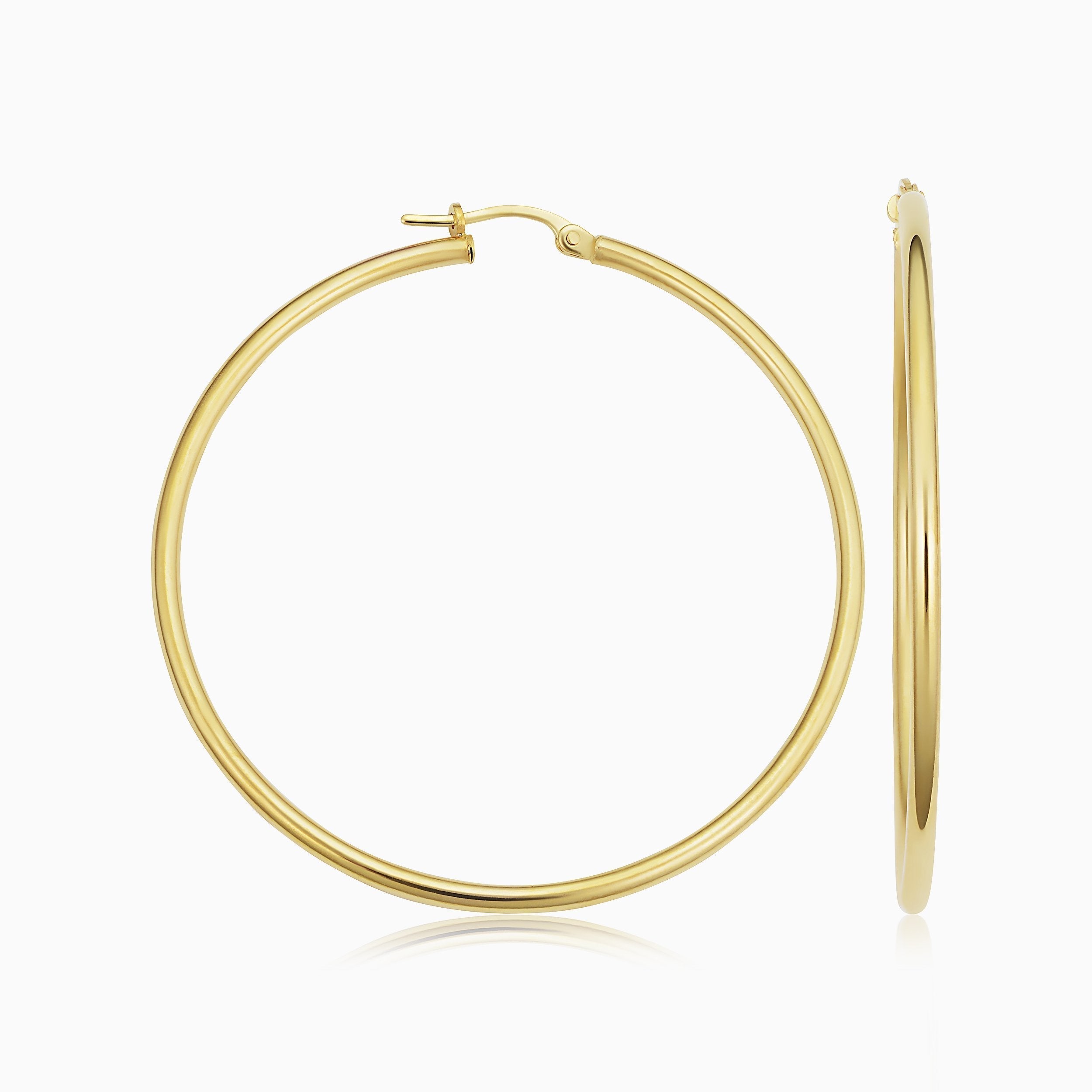 10K Gold Classic Dome Hoops
