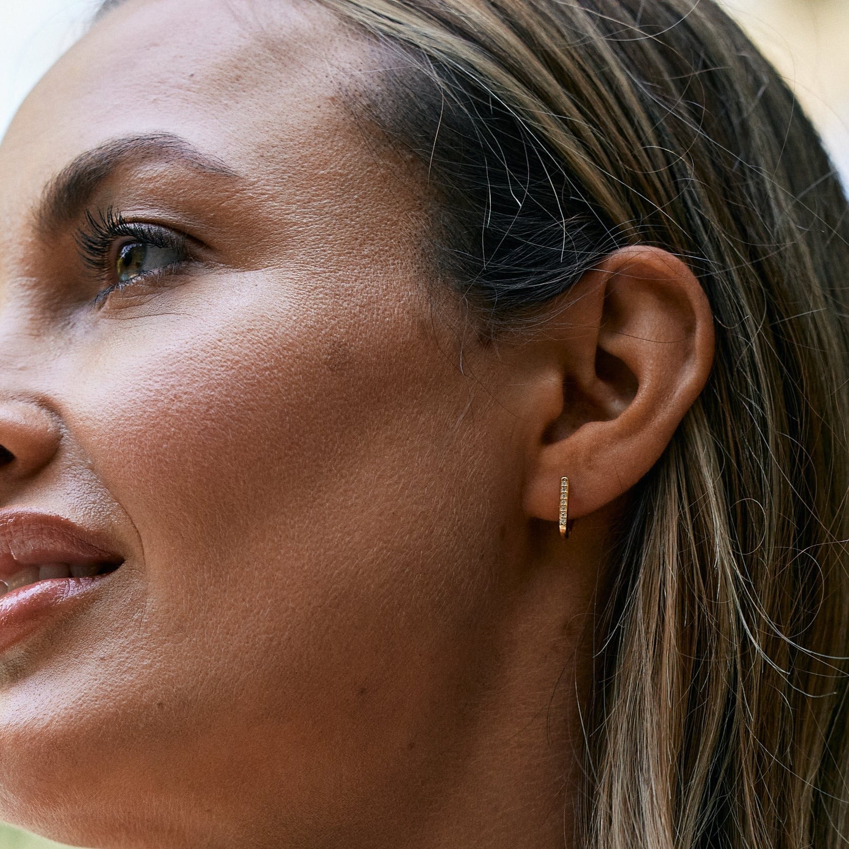 14K Gold Liora Sparkle Huggies