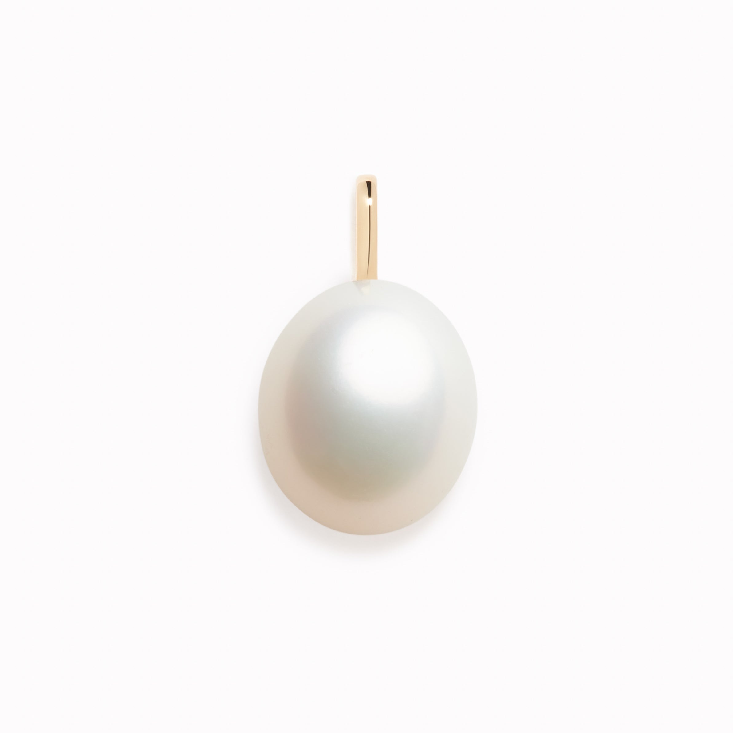 14K Gold Rice Pearl Charm Pendant