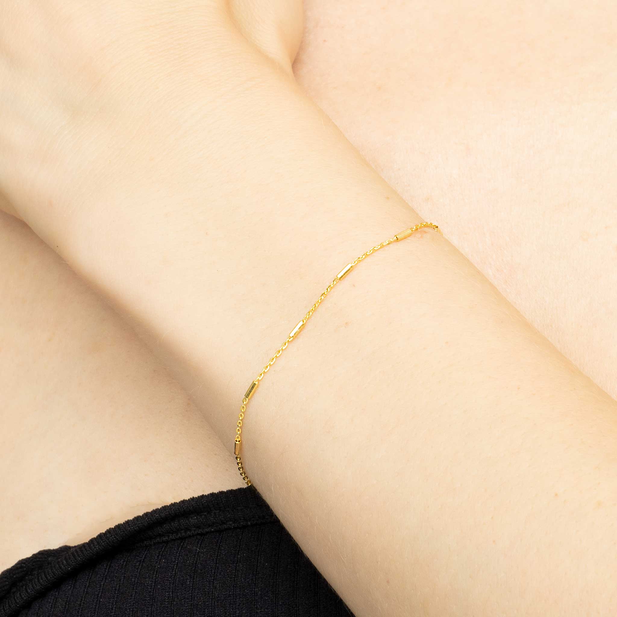 10K Gold Vicenza Rolo Tube Bracelet