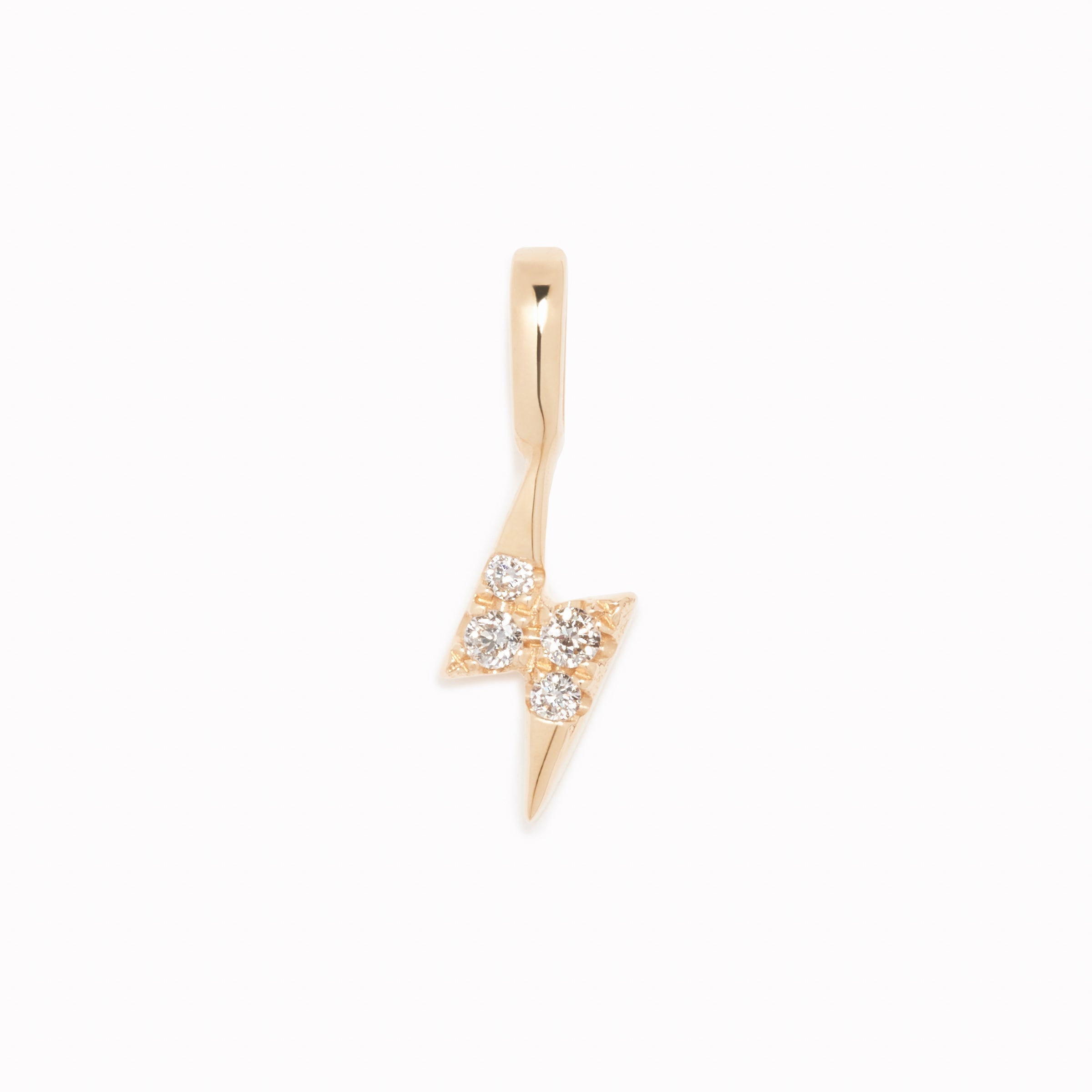 14K Gold Diamond-Accent Lightning Bolt Pendant