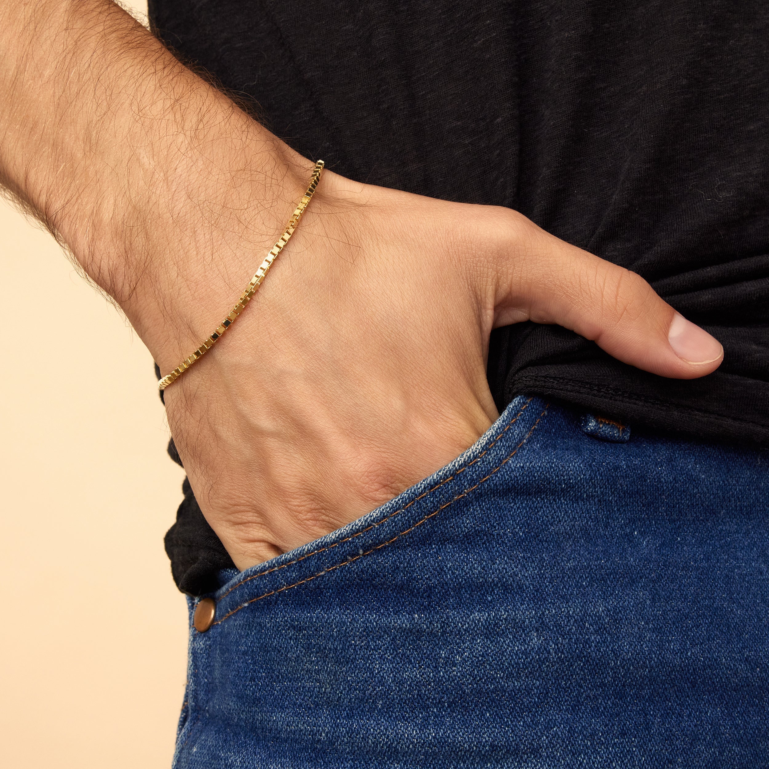 10K Gold Textured Rope Bracelet