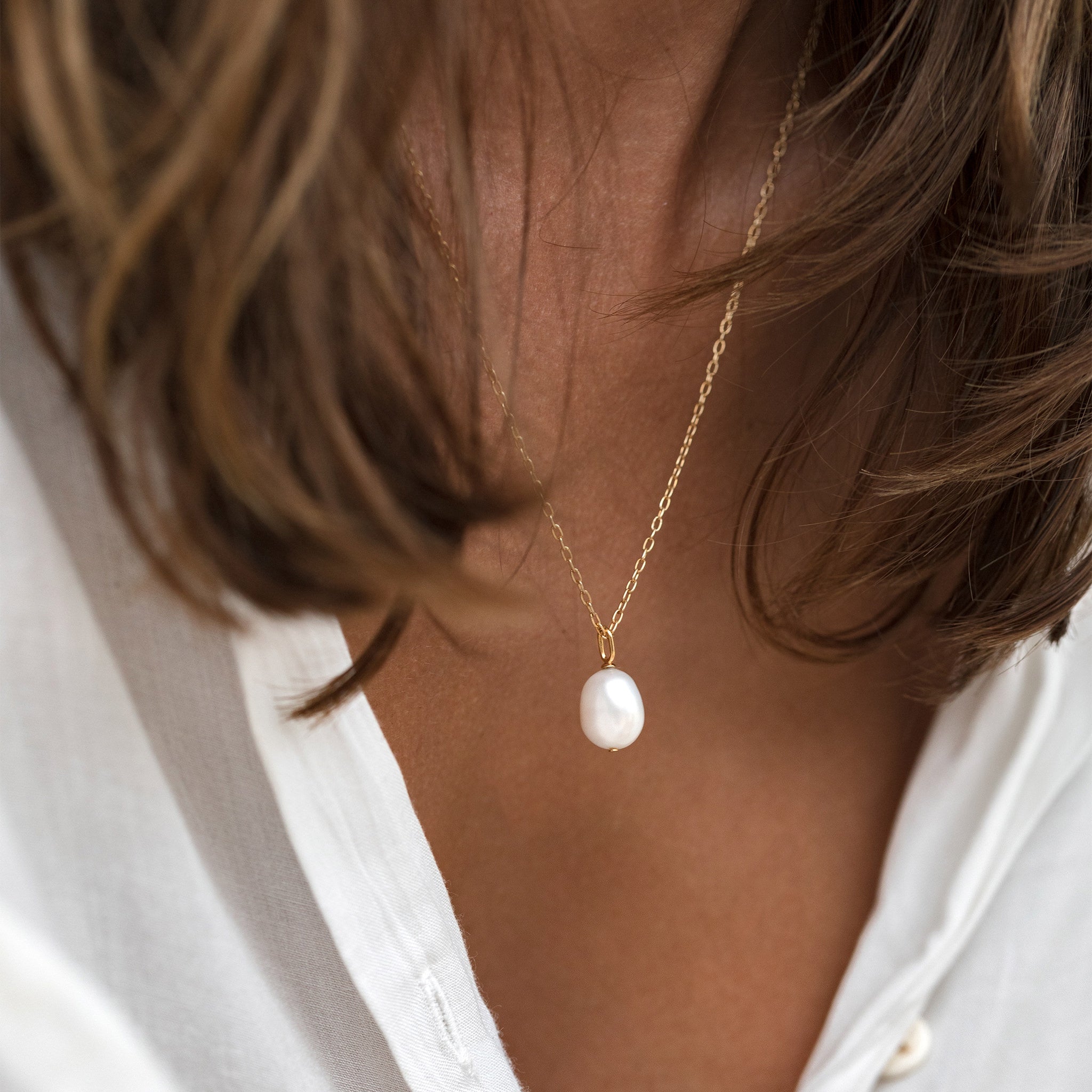 Organic Pearl Moonlight Necklace