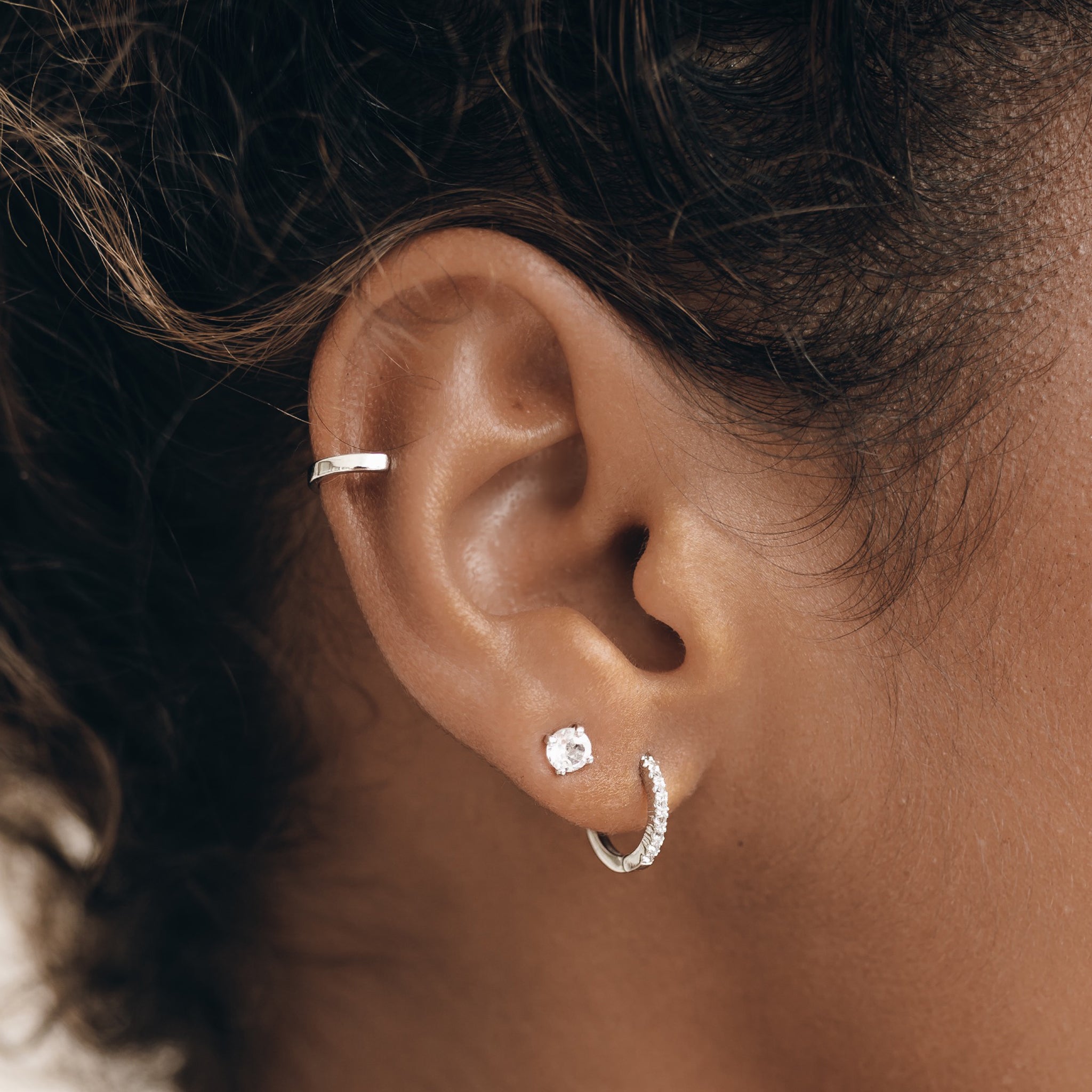Luna White Topaz Earrings