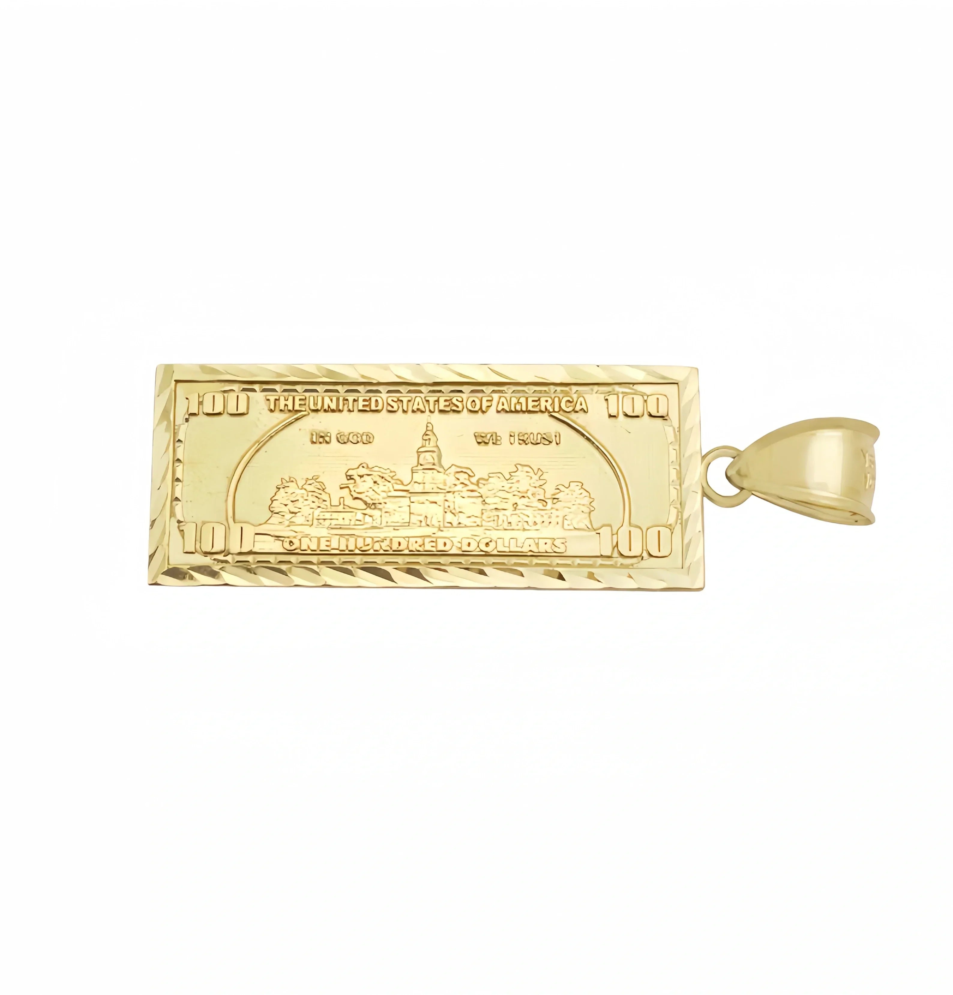 14K Gold Wealthy Dollar Necklace