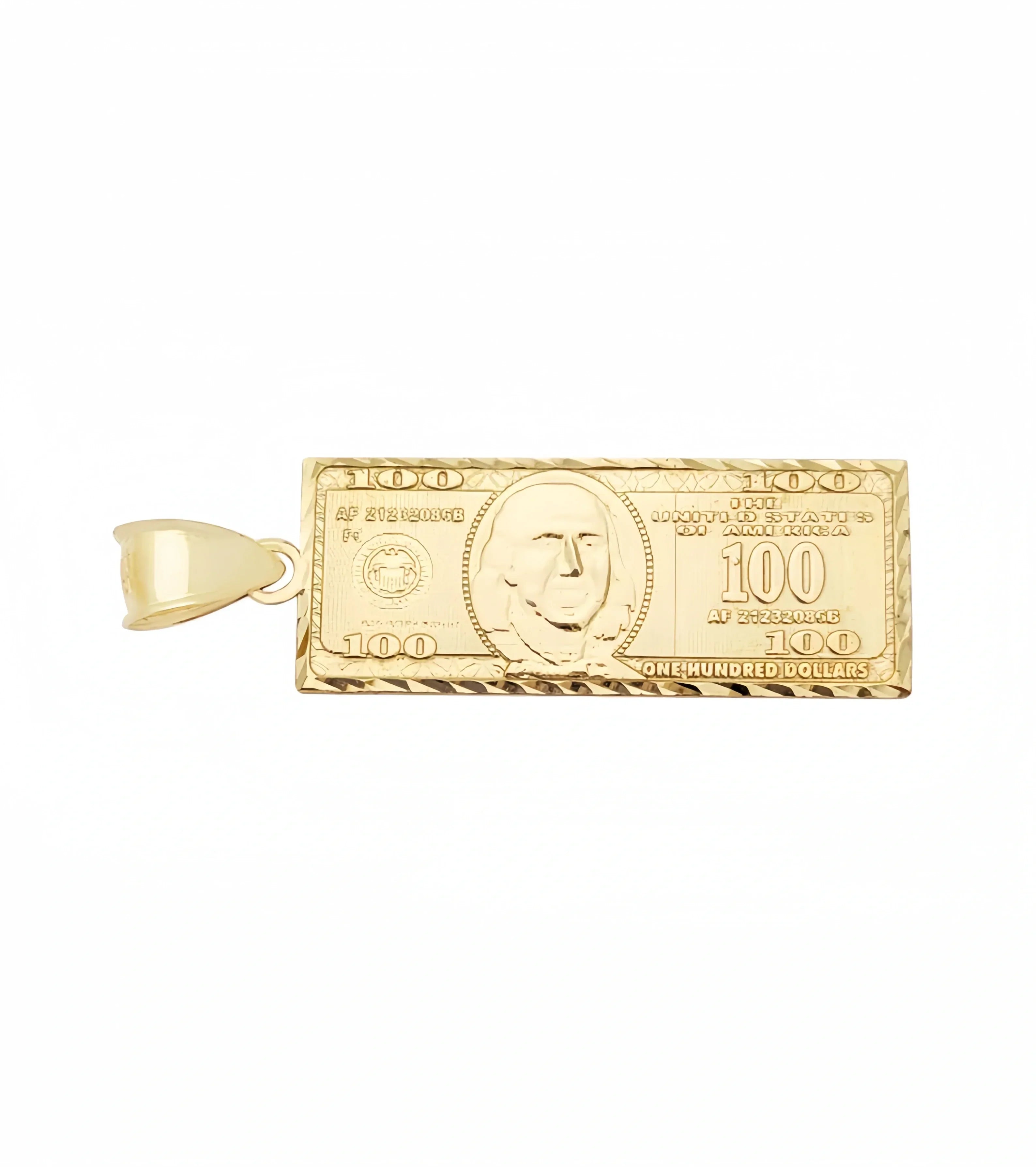 14K Gold Wealthy Dollar Necklace
