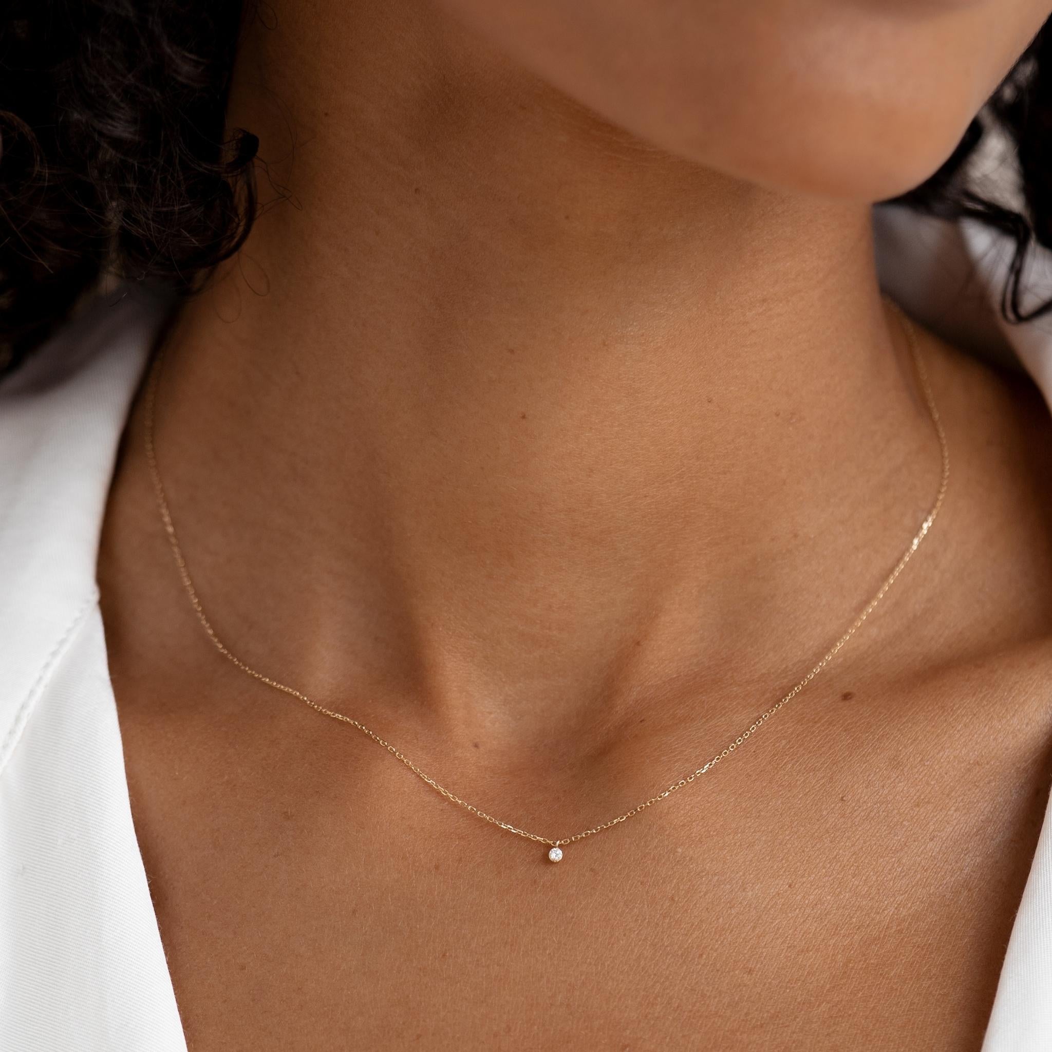 14K Gold Starlight Kiss Diamond Necklace