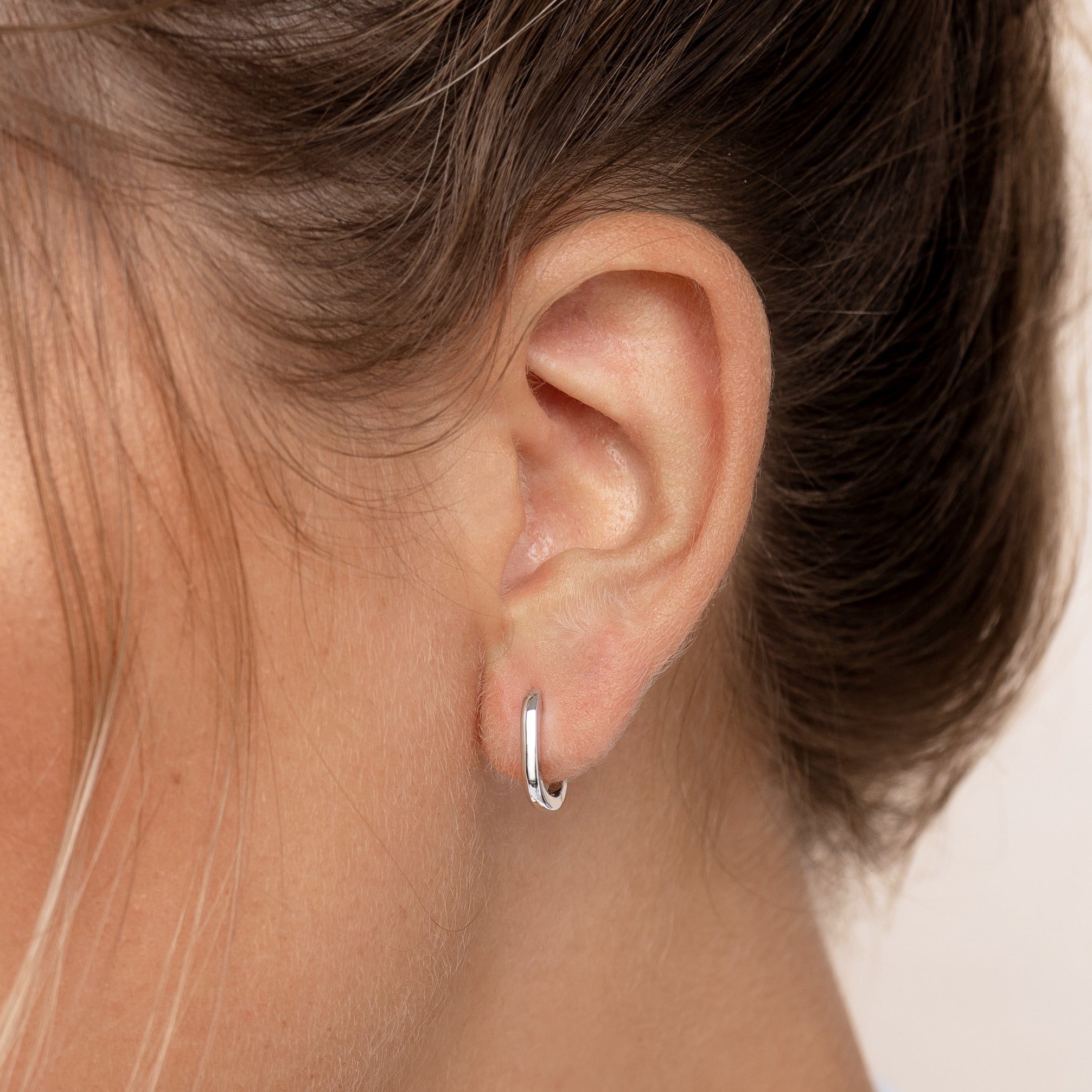 Square Huggie Hoops