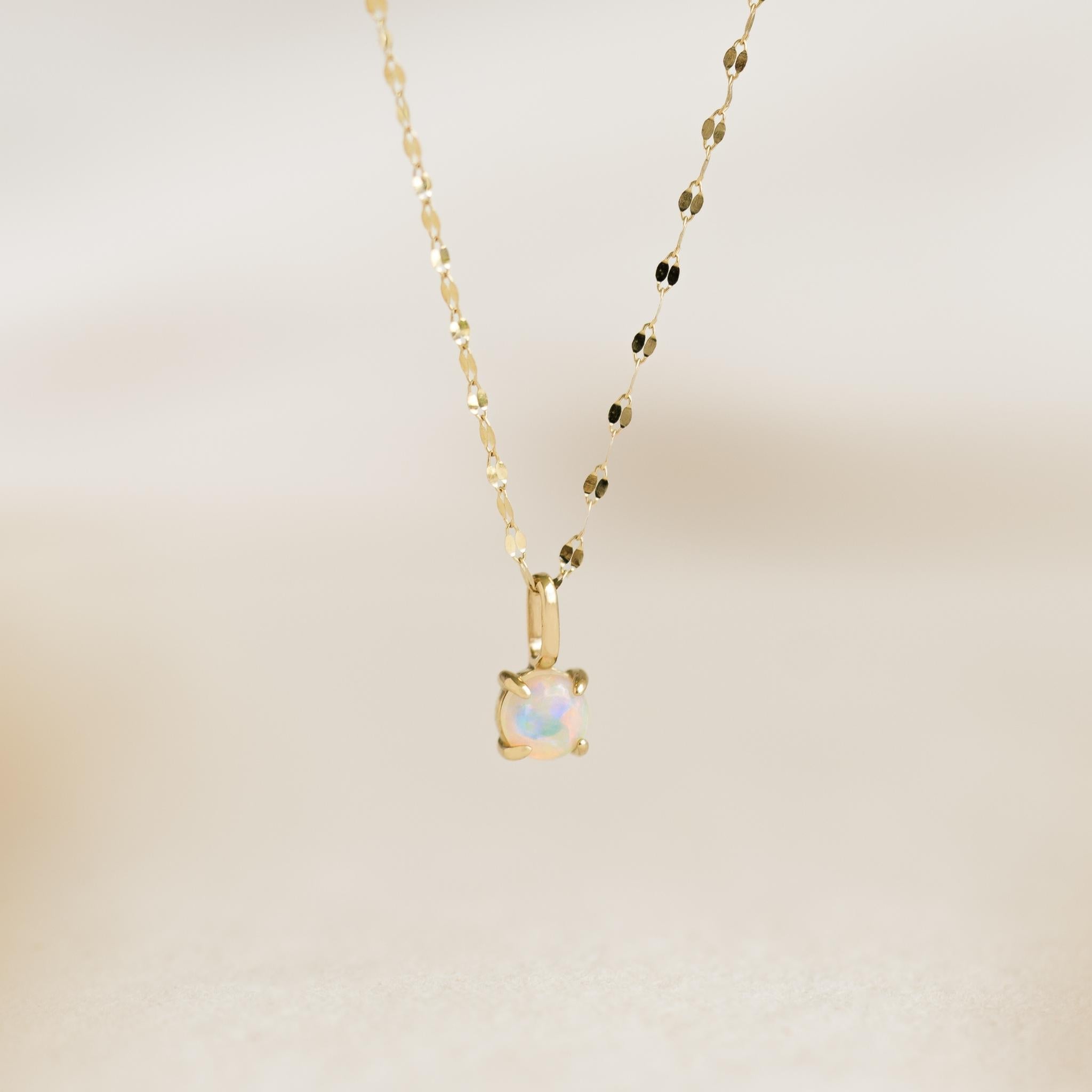 14K Gold Mysterious Opal Pendant