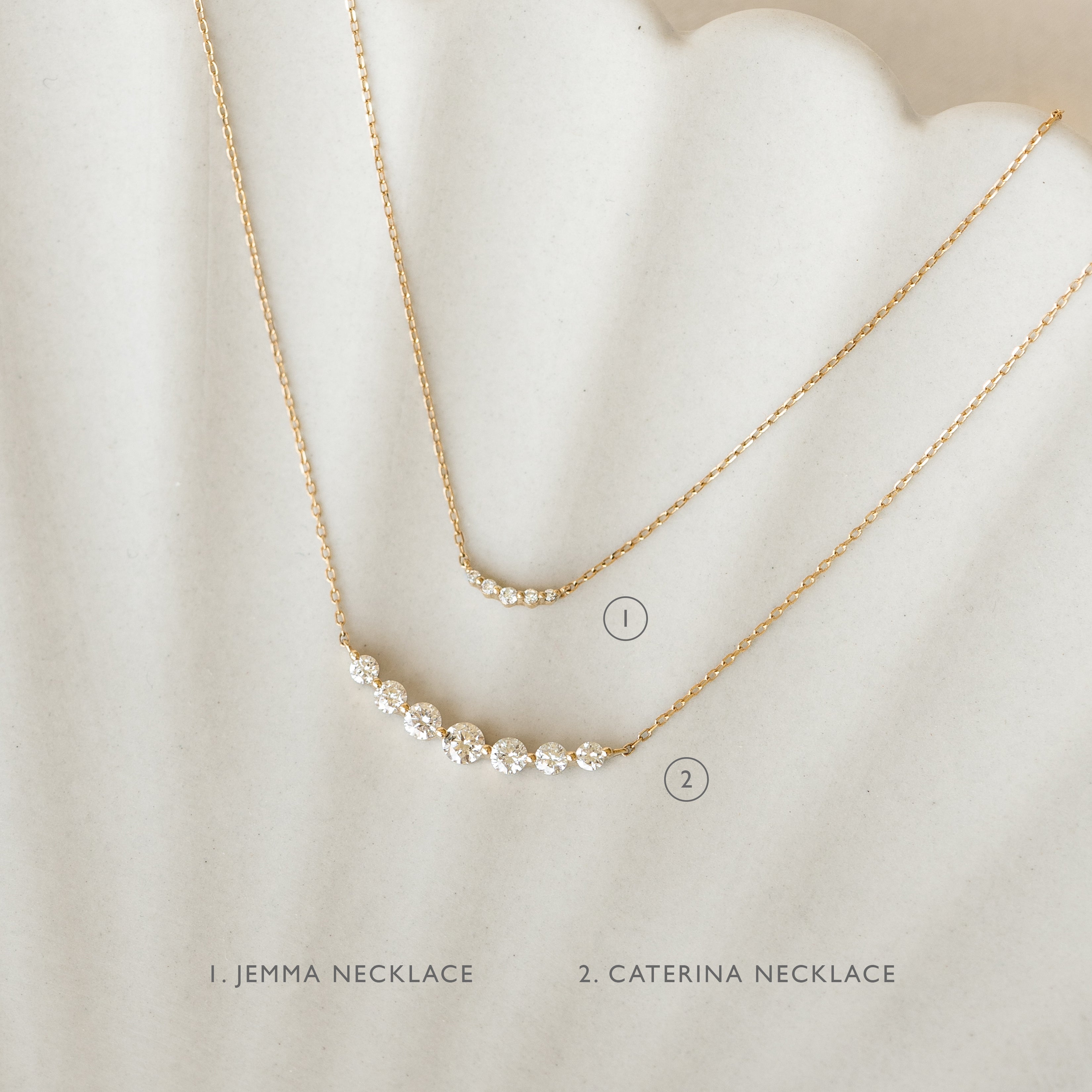 14K Gold Celestial Arc Diamond Necklace