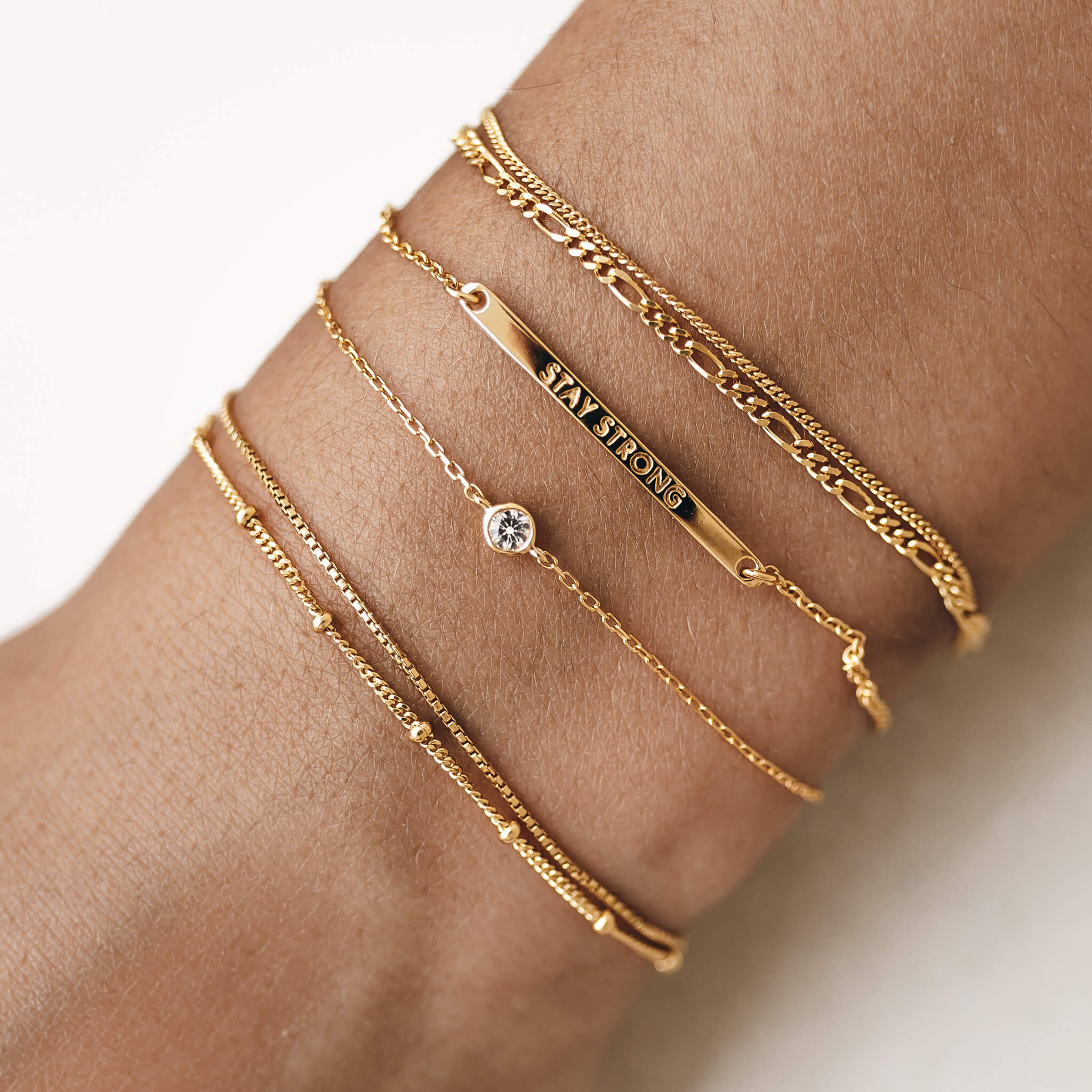 14K Gold Motivational Bracelet Collection