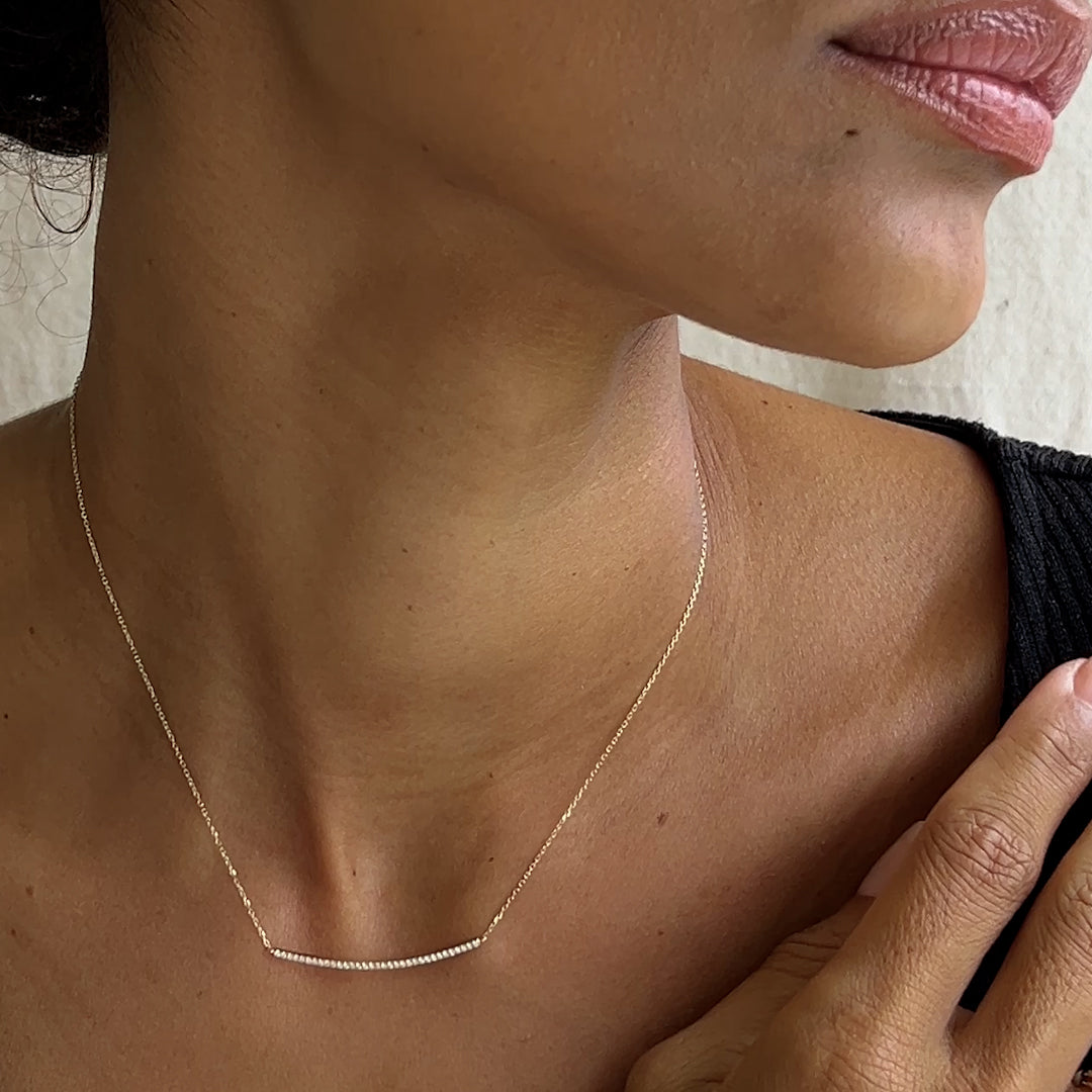 14K Gold Laia Diamond Bar Necklace