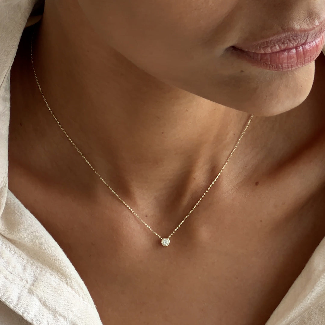 14K Gold Adjustable Diamond Necklace