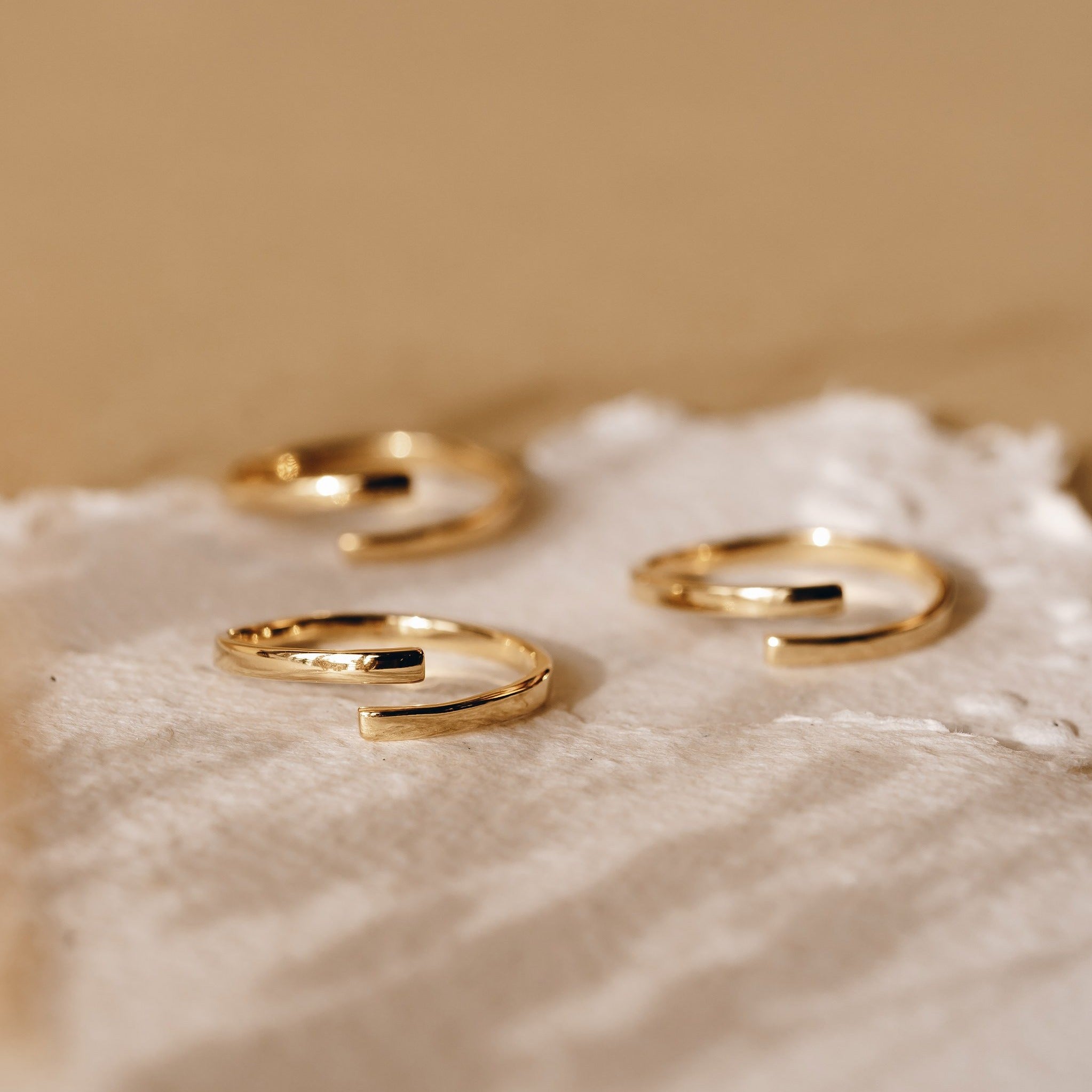 14K Gold Wrap Stacking Ring