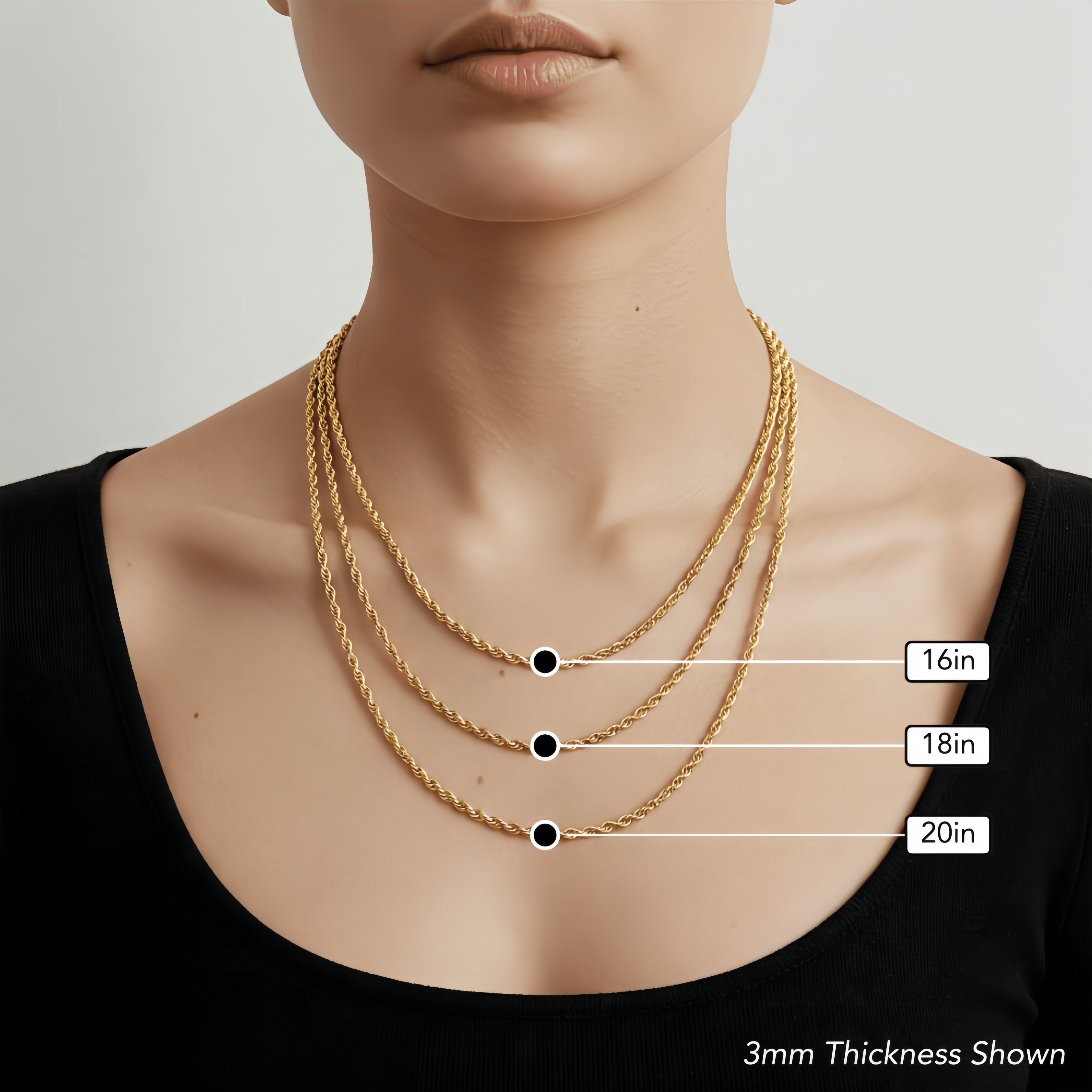 14K Gold Classic Rope Chain