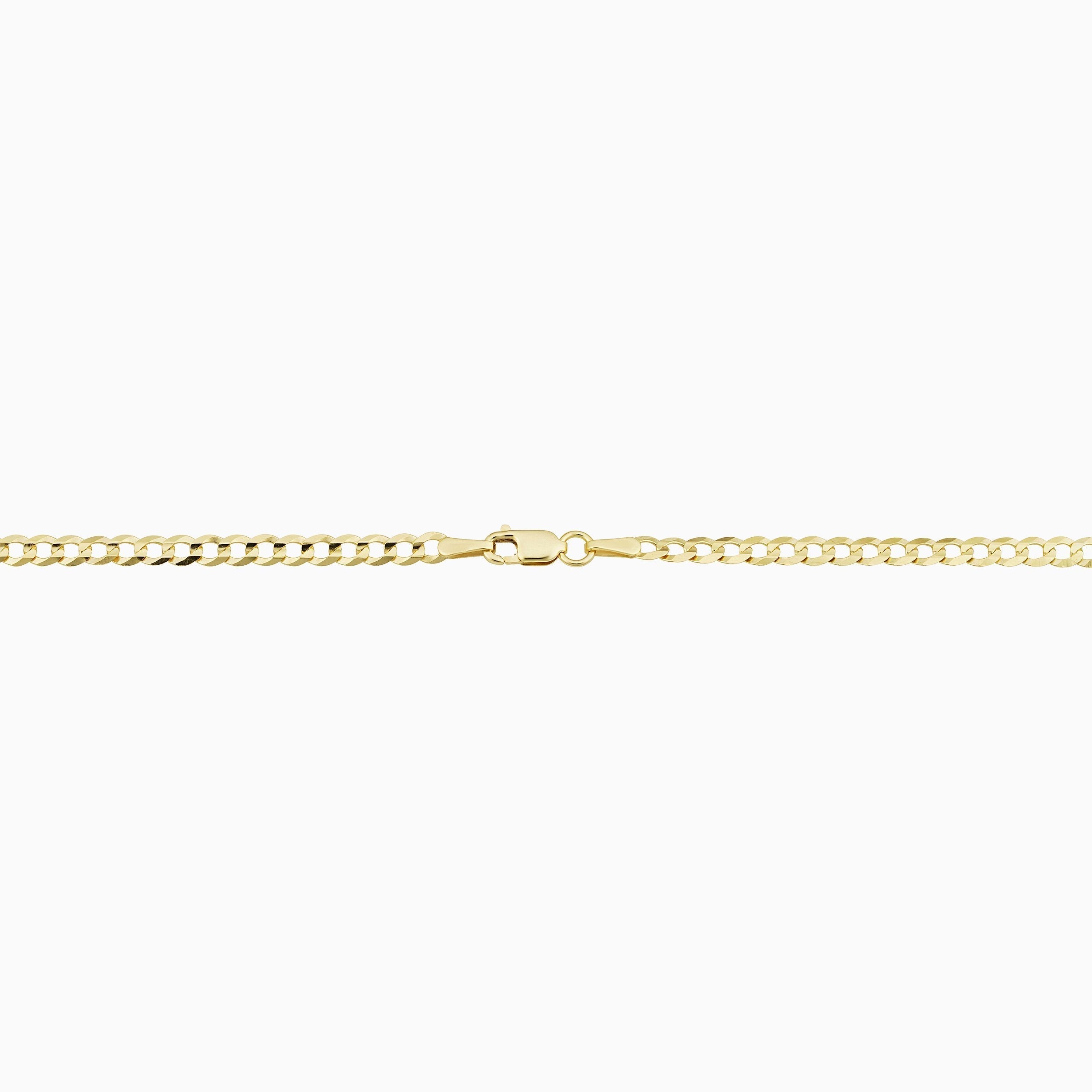 10K Gold Carmine Curb Chain