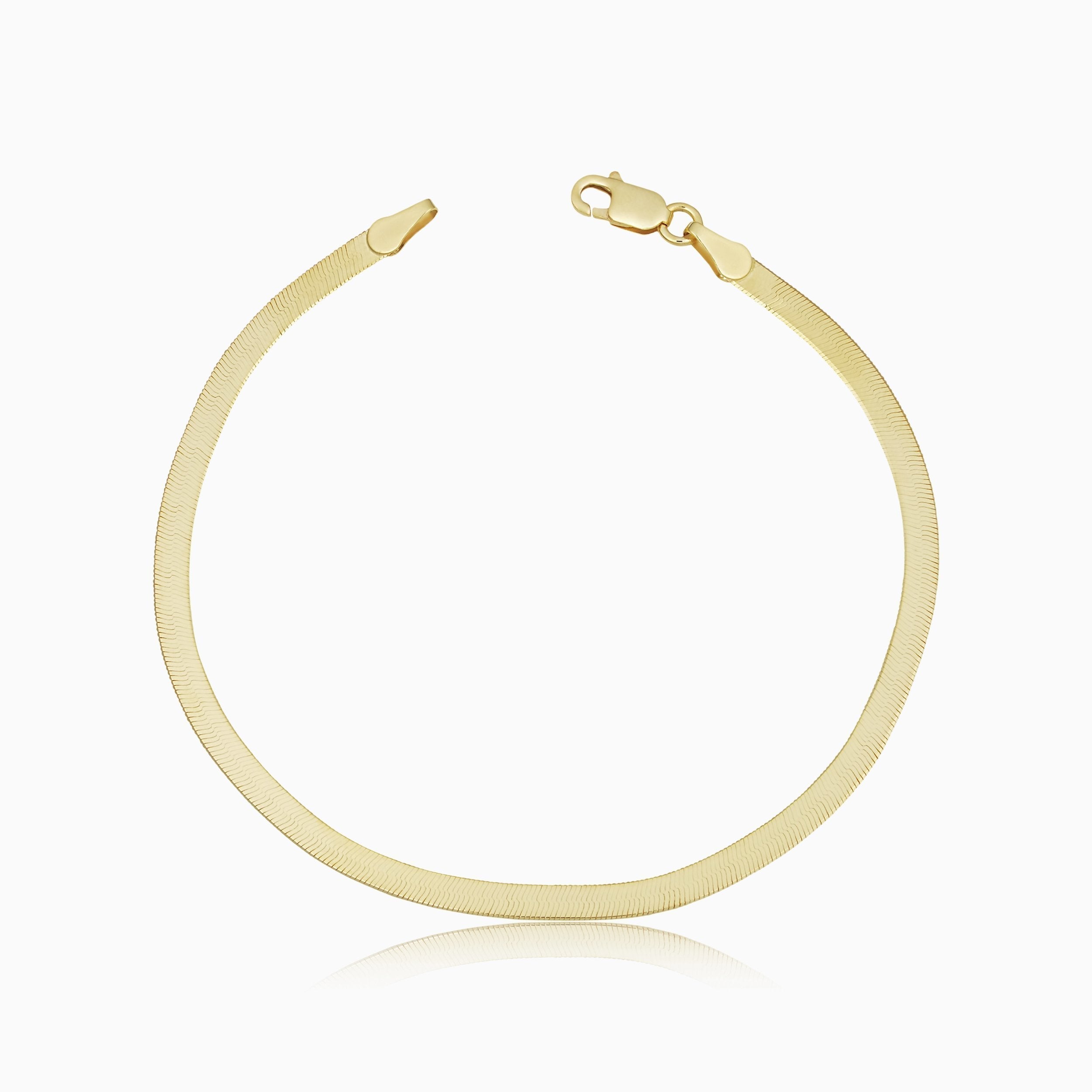 10K Gold Park Avenue Herringbone Bracelet