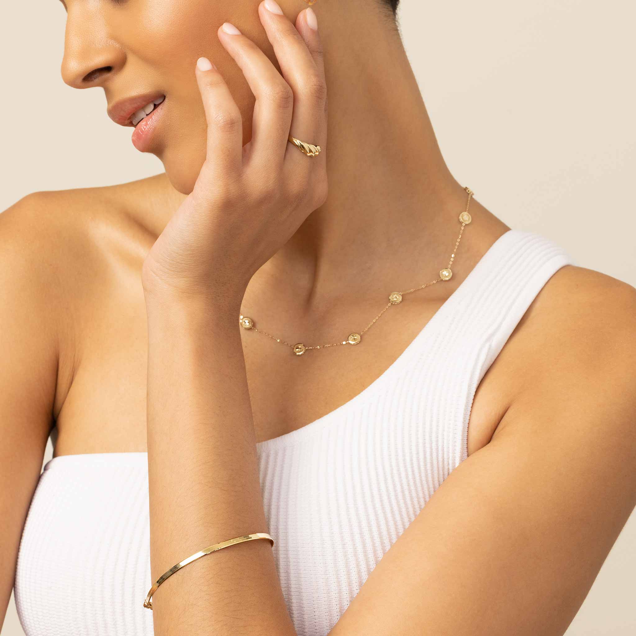 10K Gold Park Avenue Herringbone Bracelet
