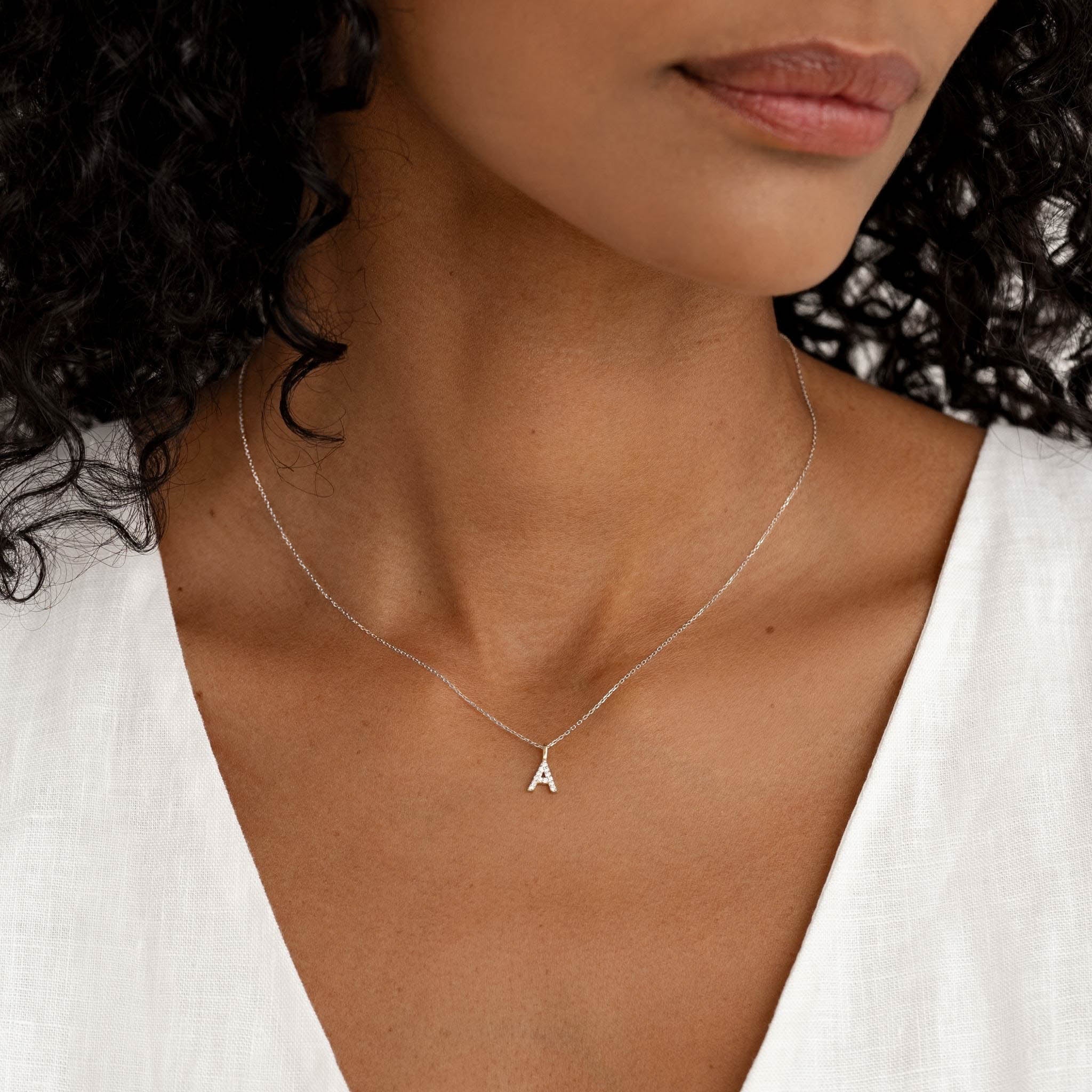 14K White Gold Cable Chain Necklace
