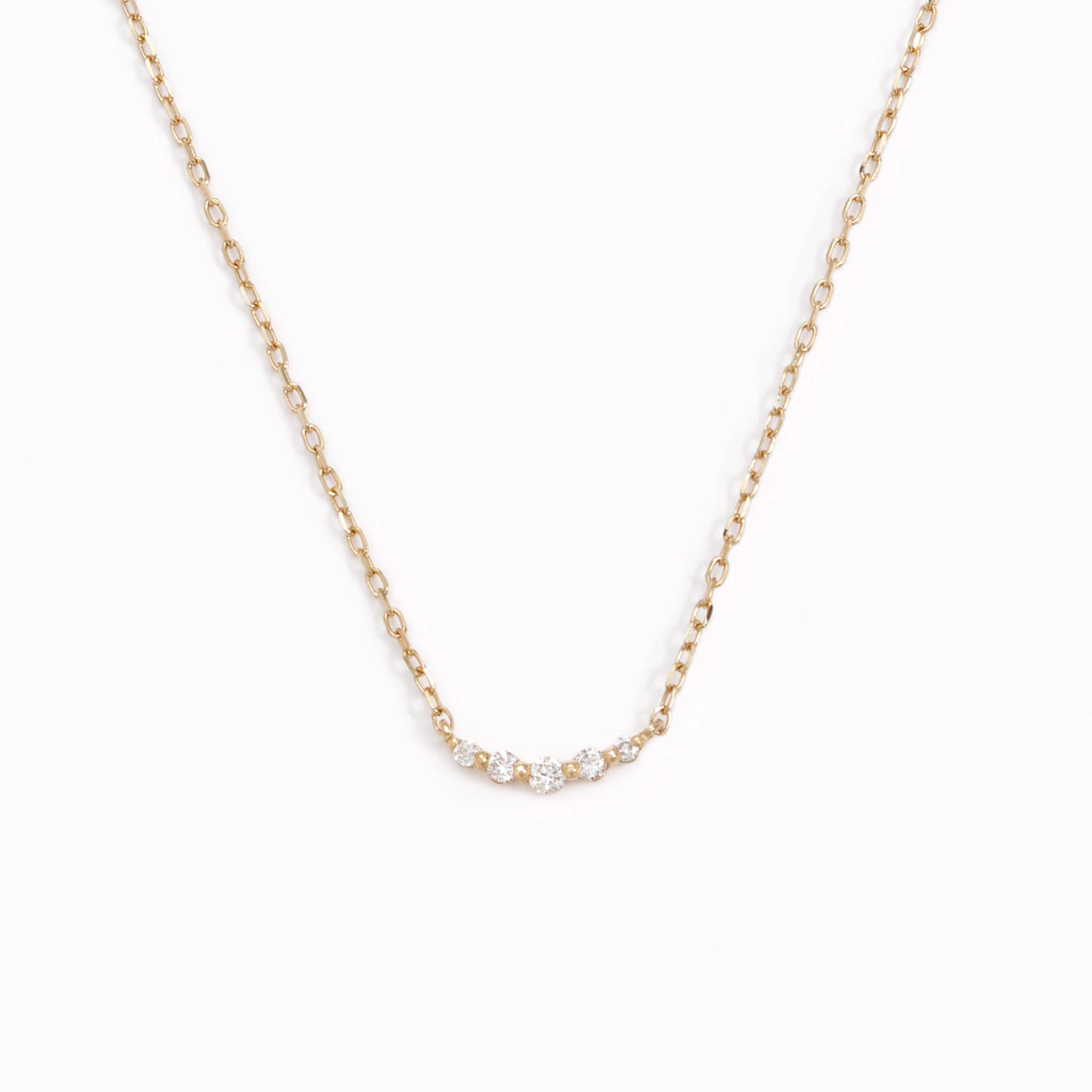 14K Gold Celestial Arc Diamond Necklace