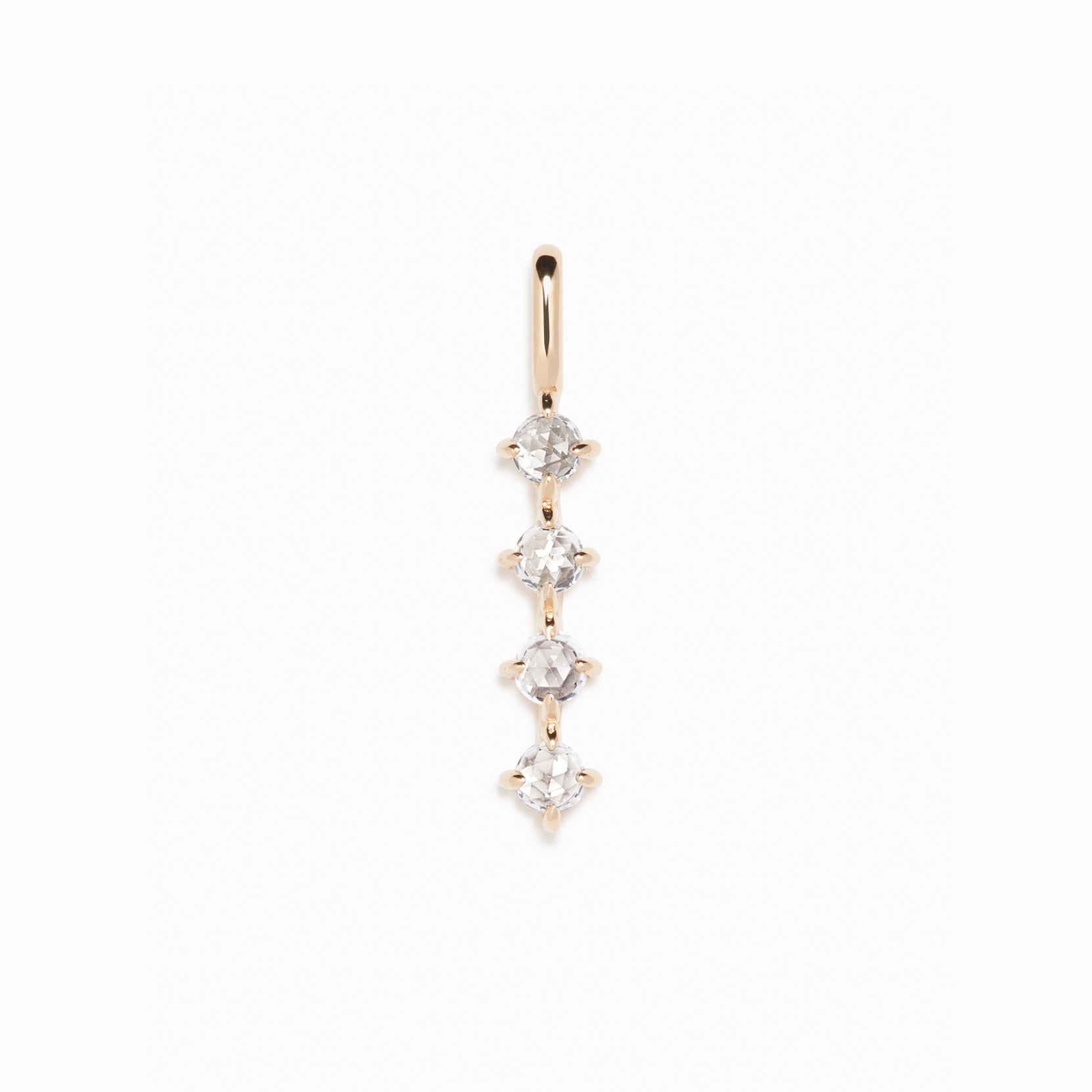 14K Gold Diamond Drop Bar Pendant