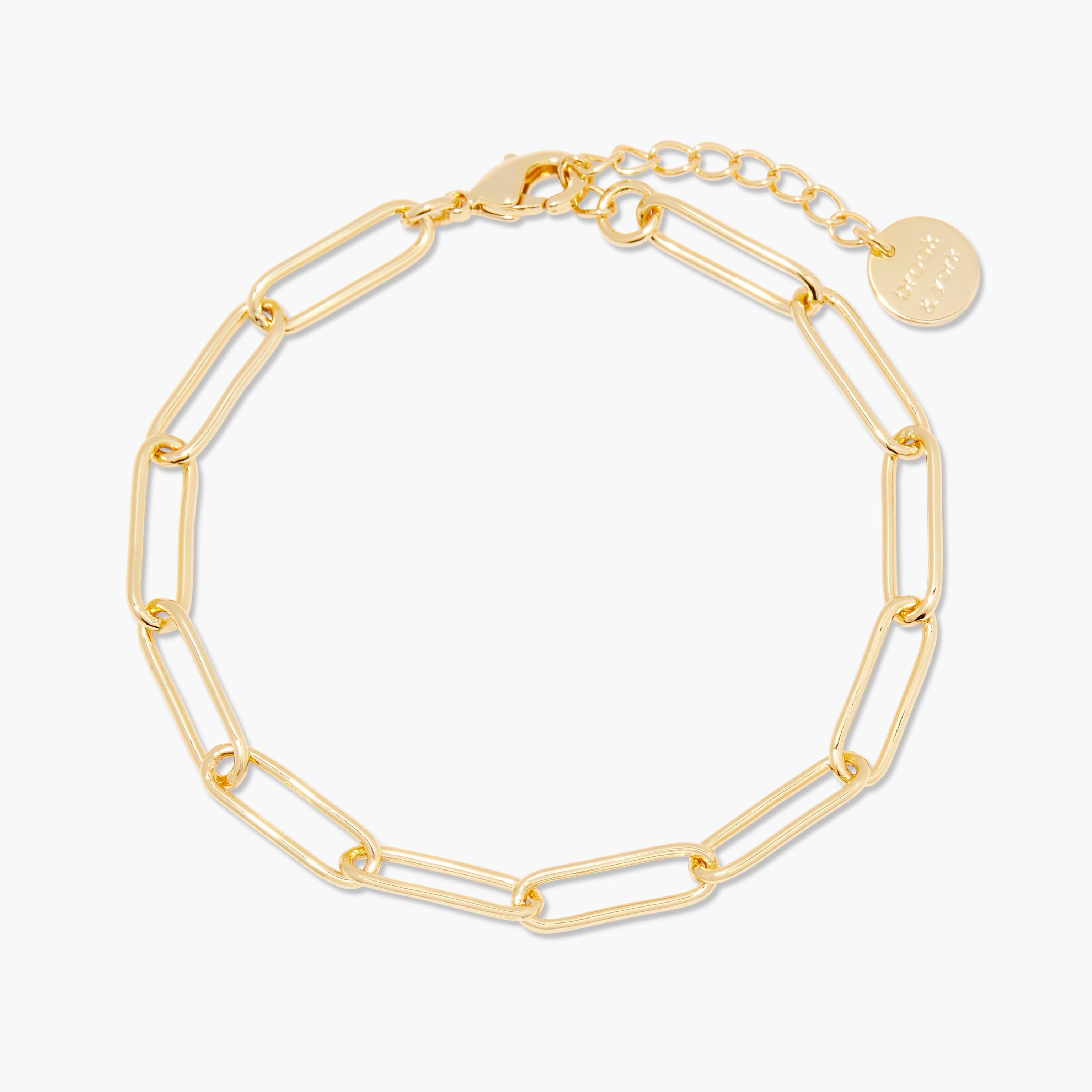 14K Gold Margaux Paperclip Chain Bracelet