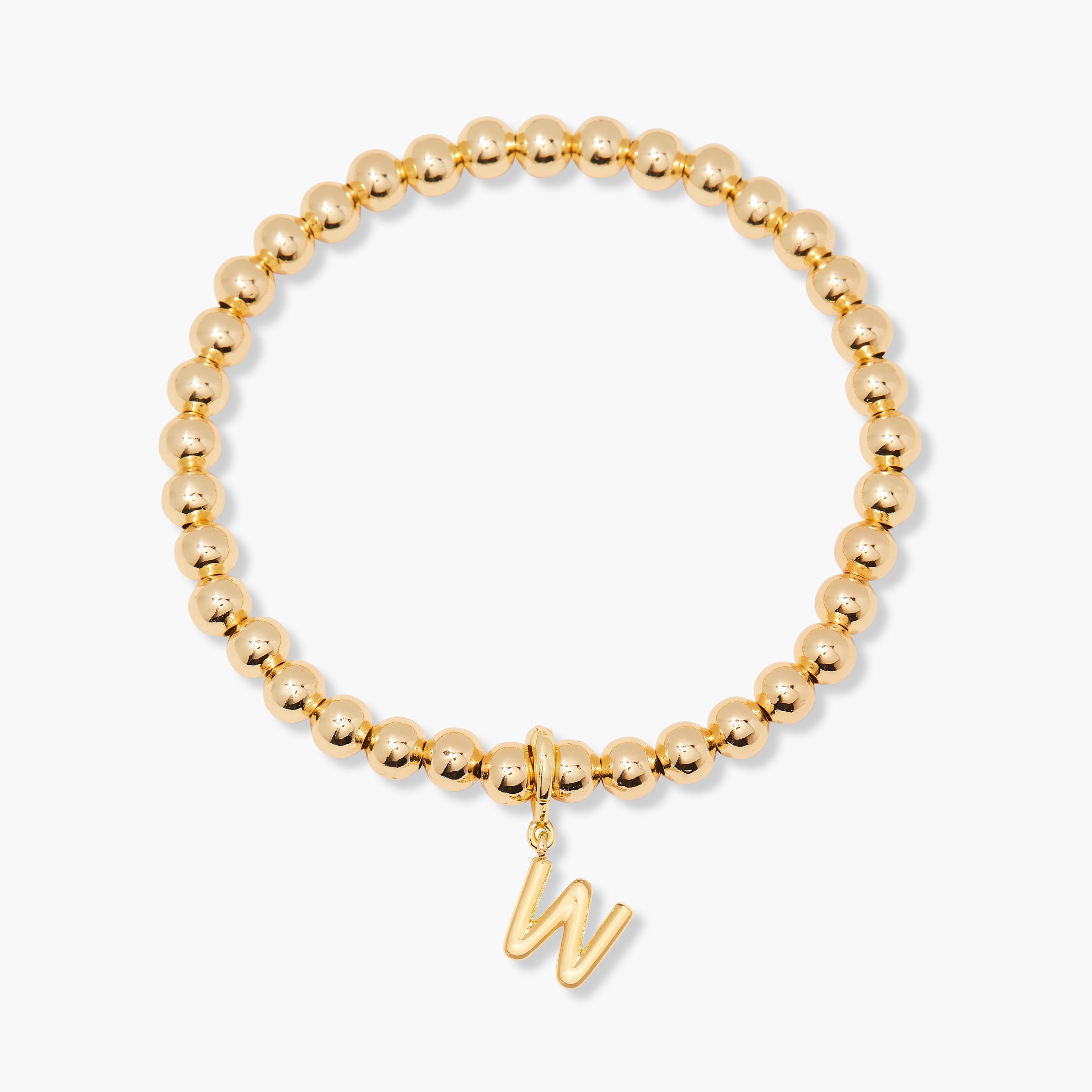 14K Gold Aureline Initial Bead Bracelet