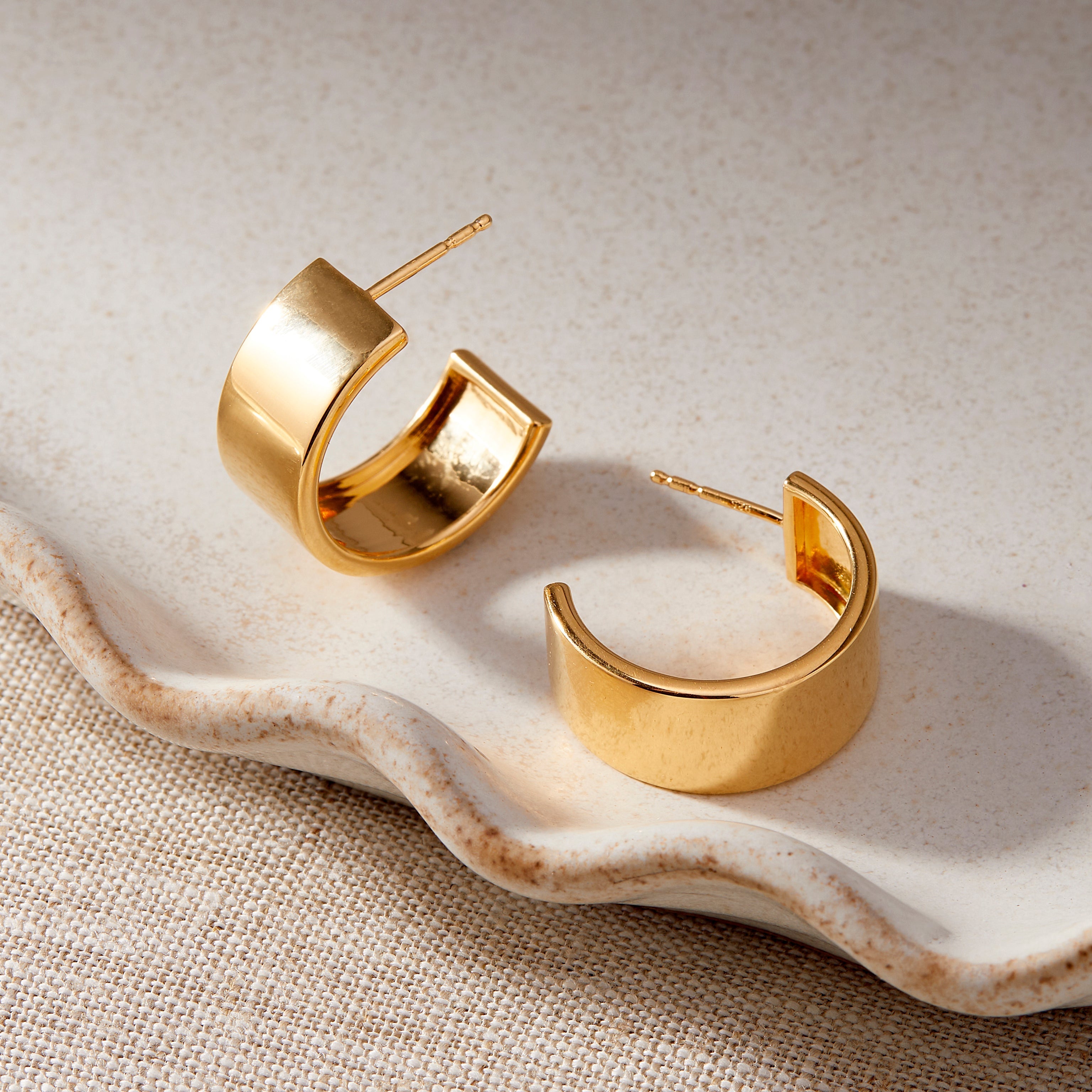 14K Gold Valen Bold Hoops