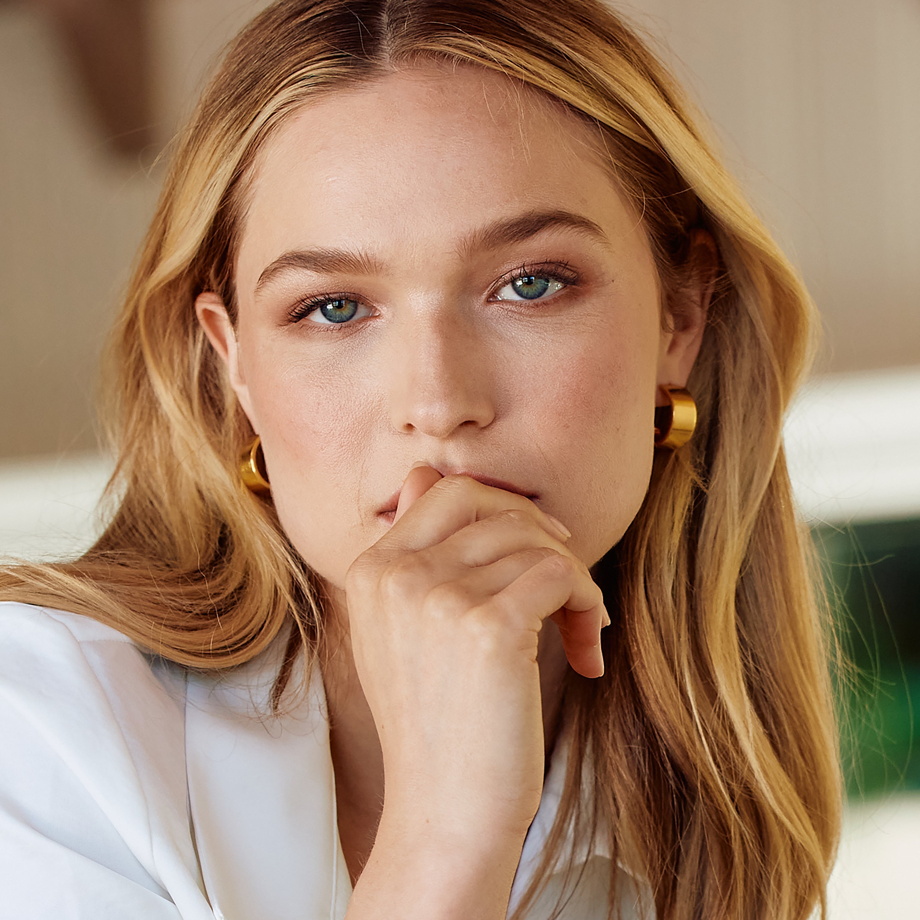 14K Gold Valen Bold Hoops