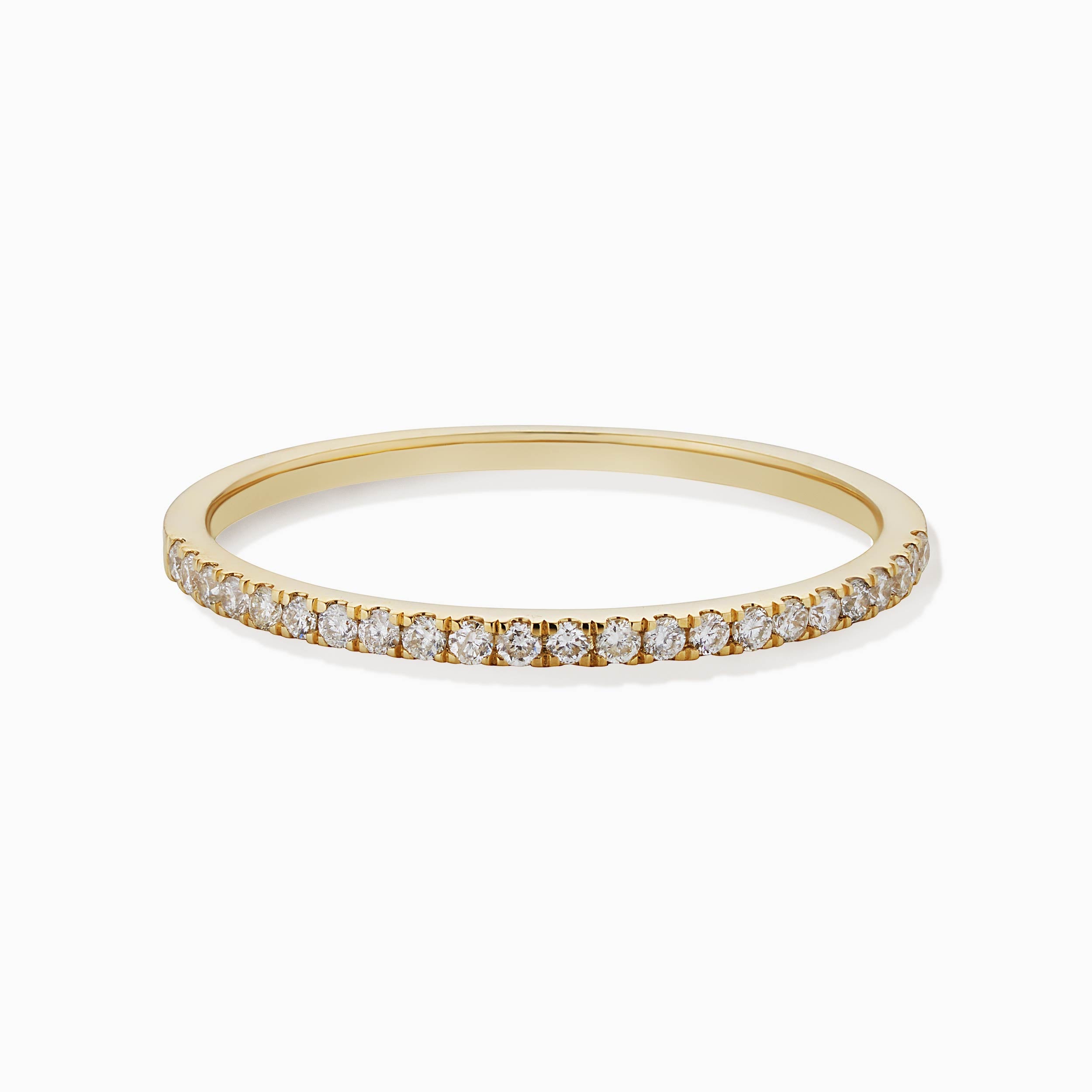 10K Gold Pavé Diamond Stack Ring