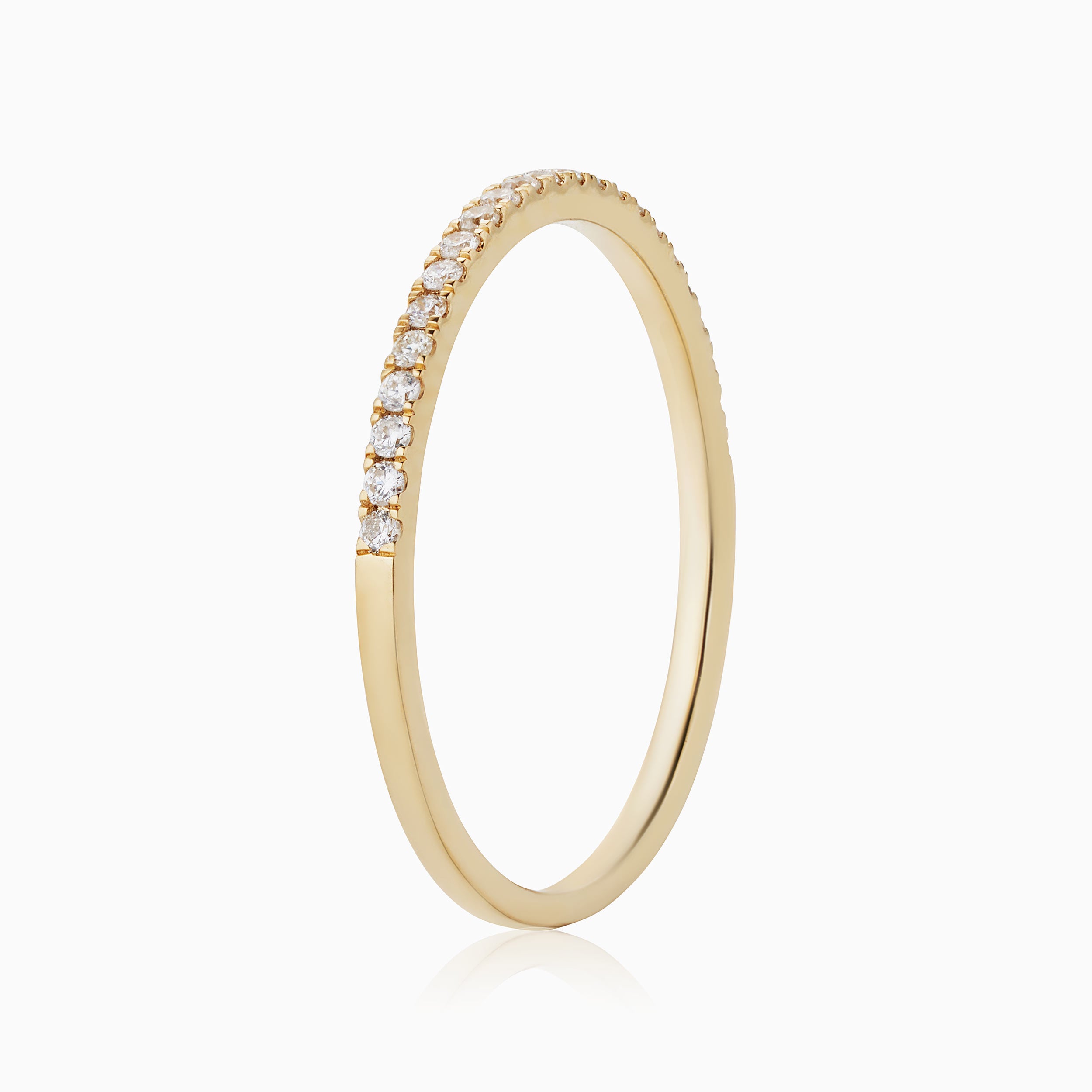 10K Gold Pavé Diamond Stack Ring