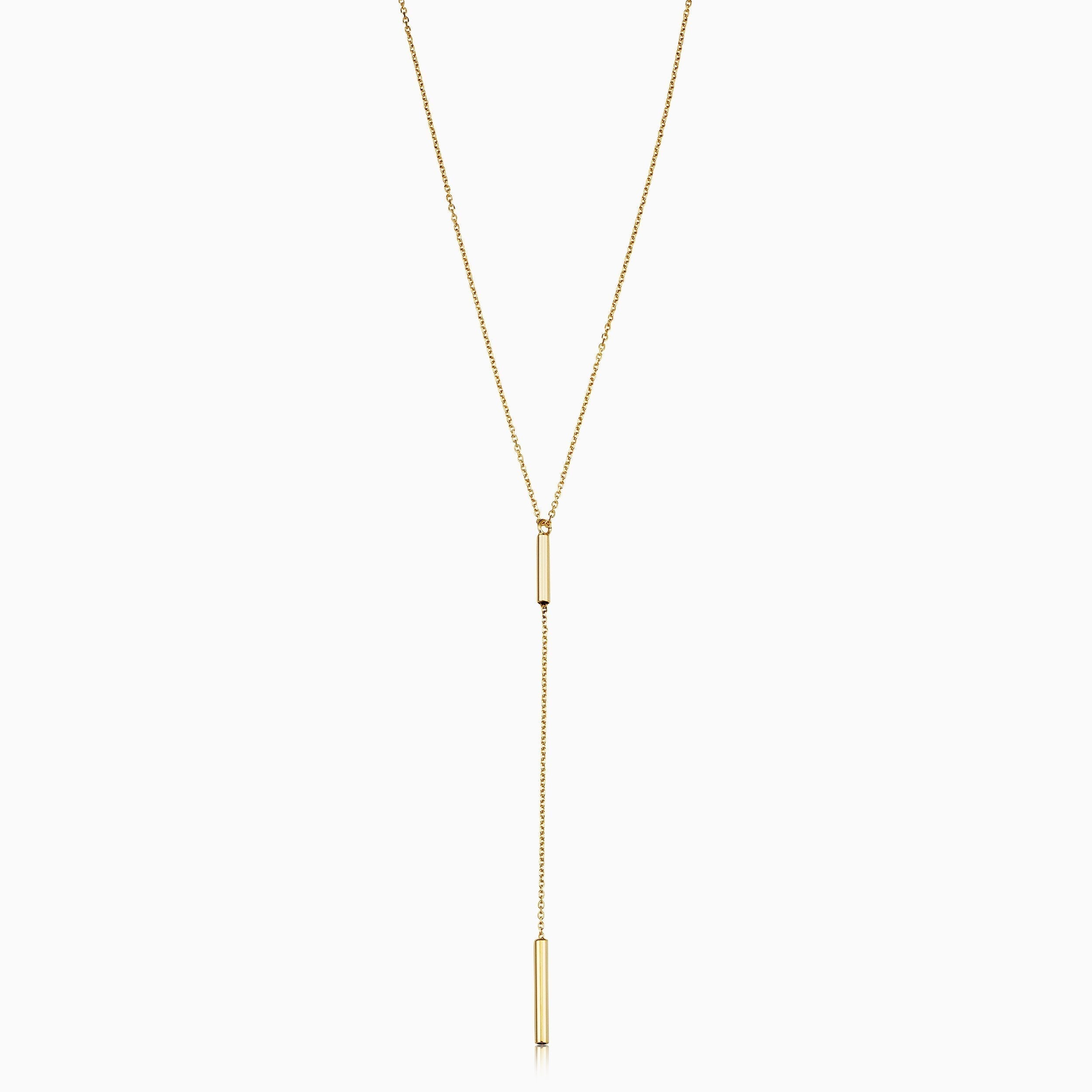 10K Gold Vicenza Drop Necklace