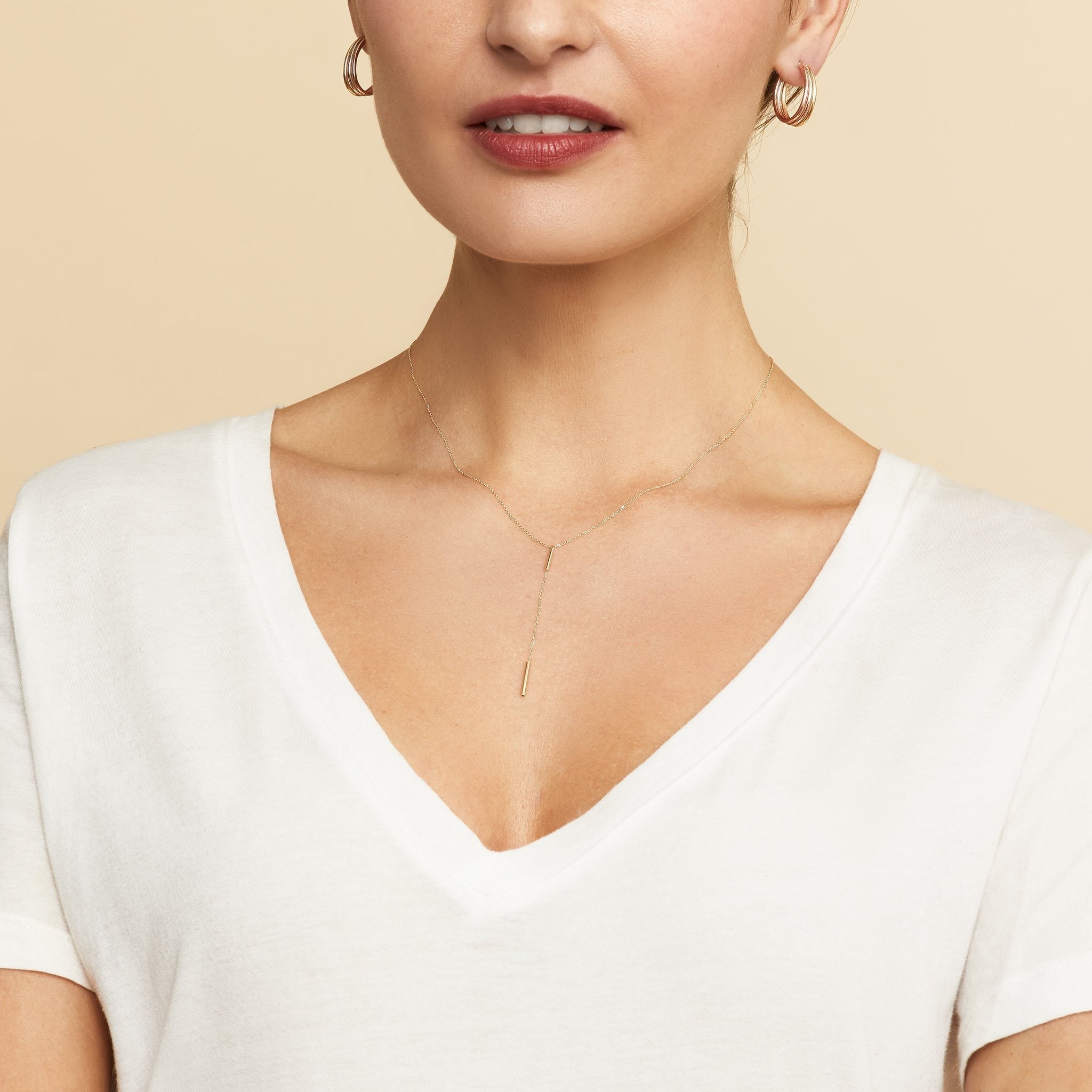 10K Gold Vicenza Drop Necklace