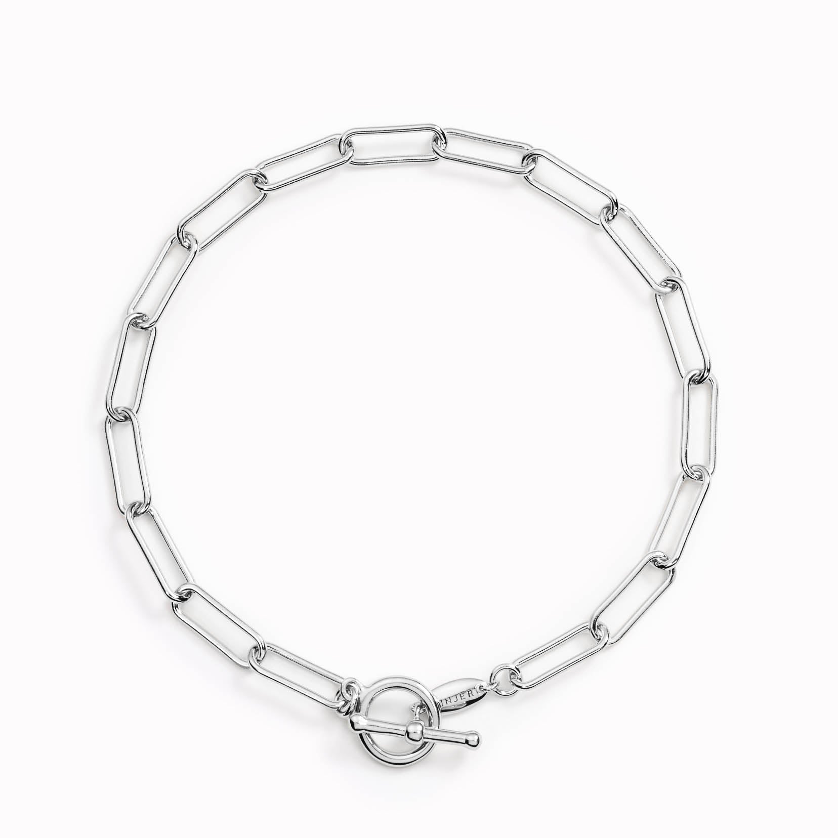 Paperclip Link Toggle Bracelet