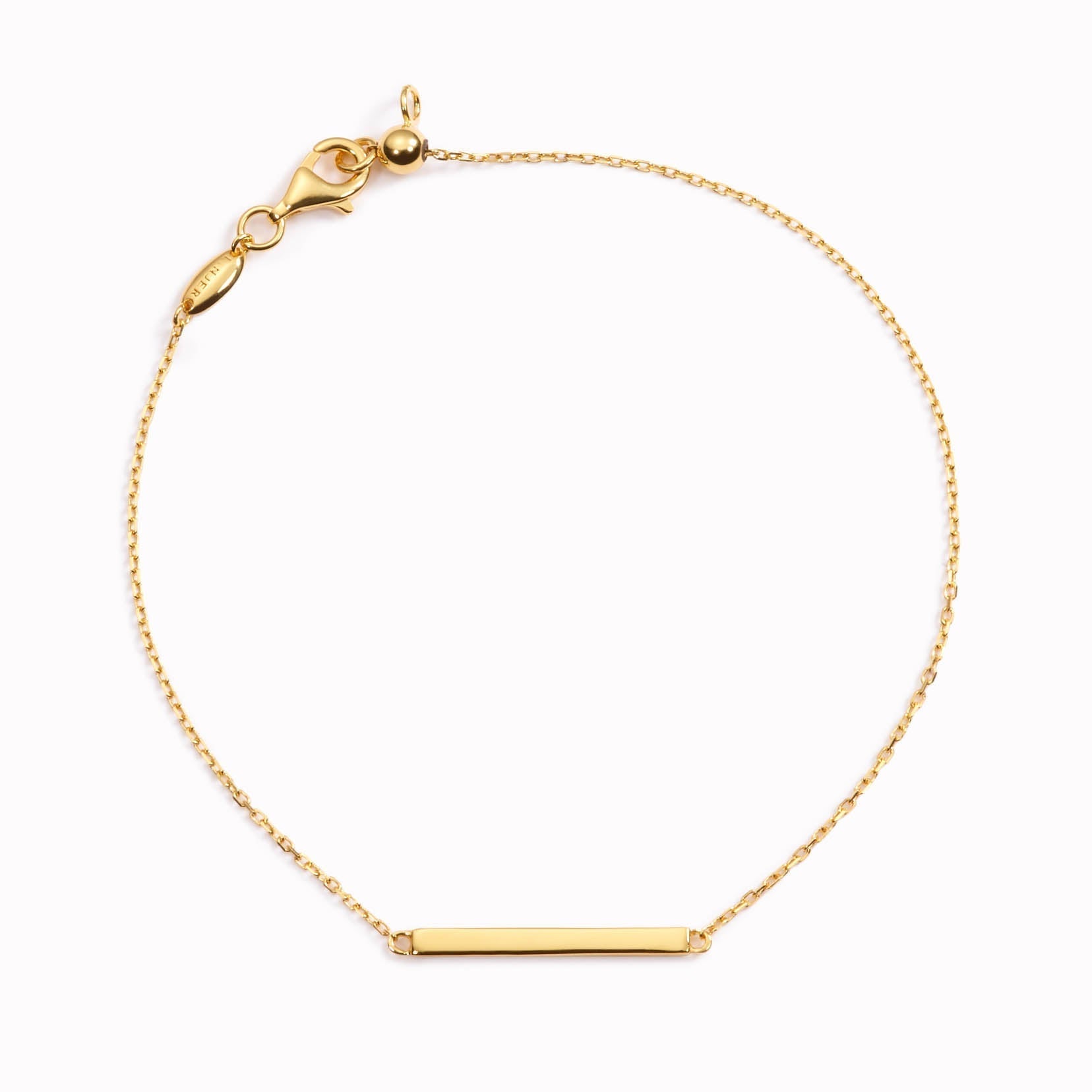 14K Gold Everyday Bar Chain Bracelet