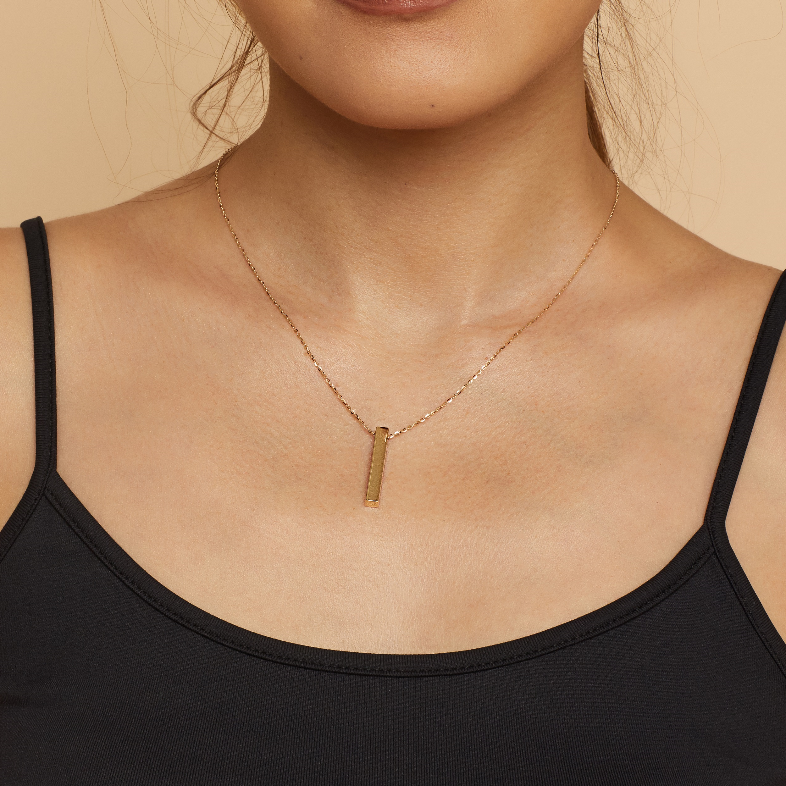 10K Gold Brooklyn Bar Necklace