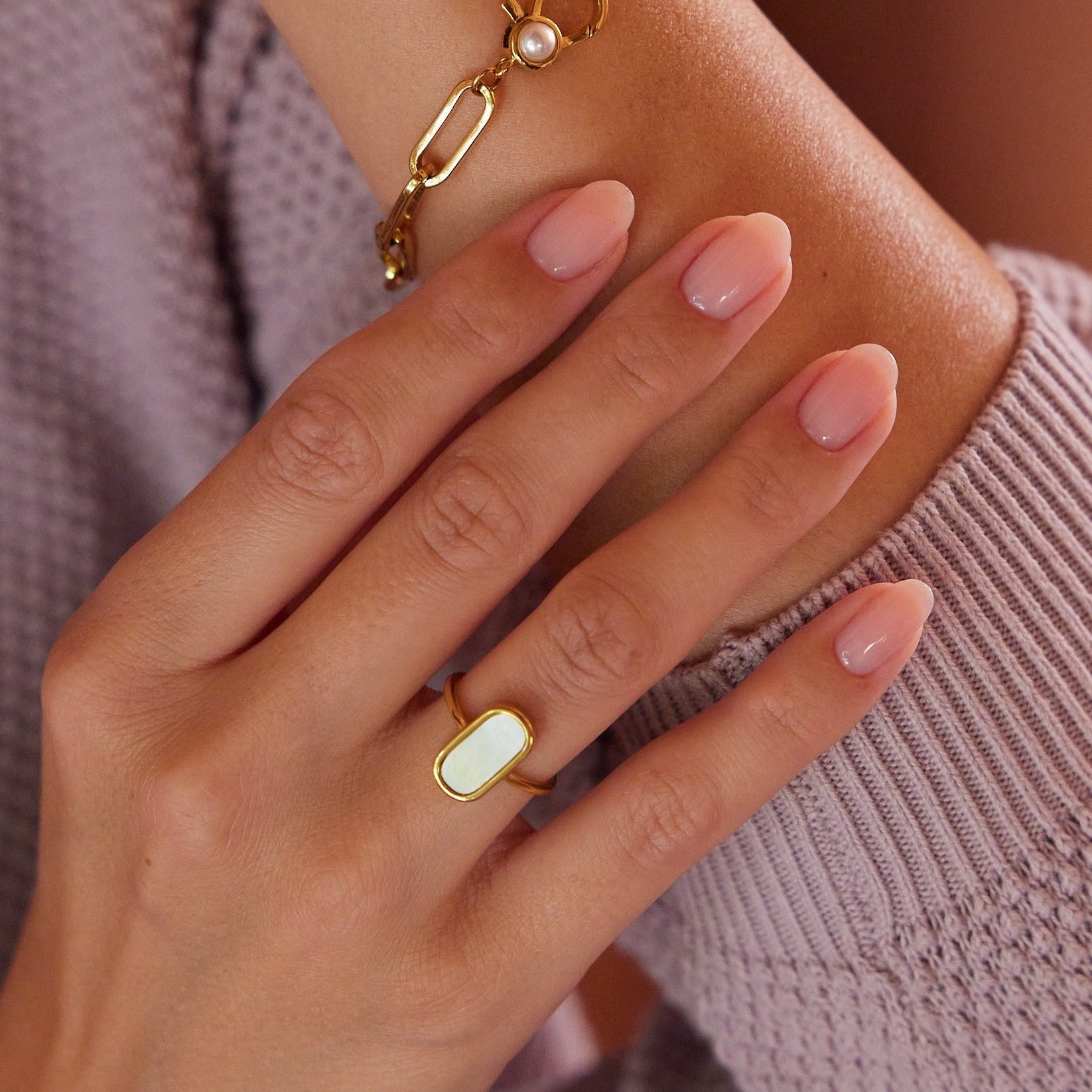 14K Gold Serene Pearl Ring