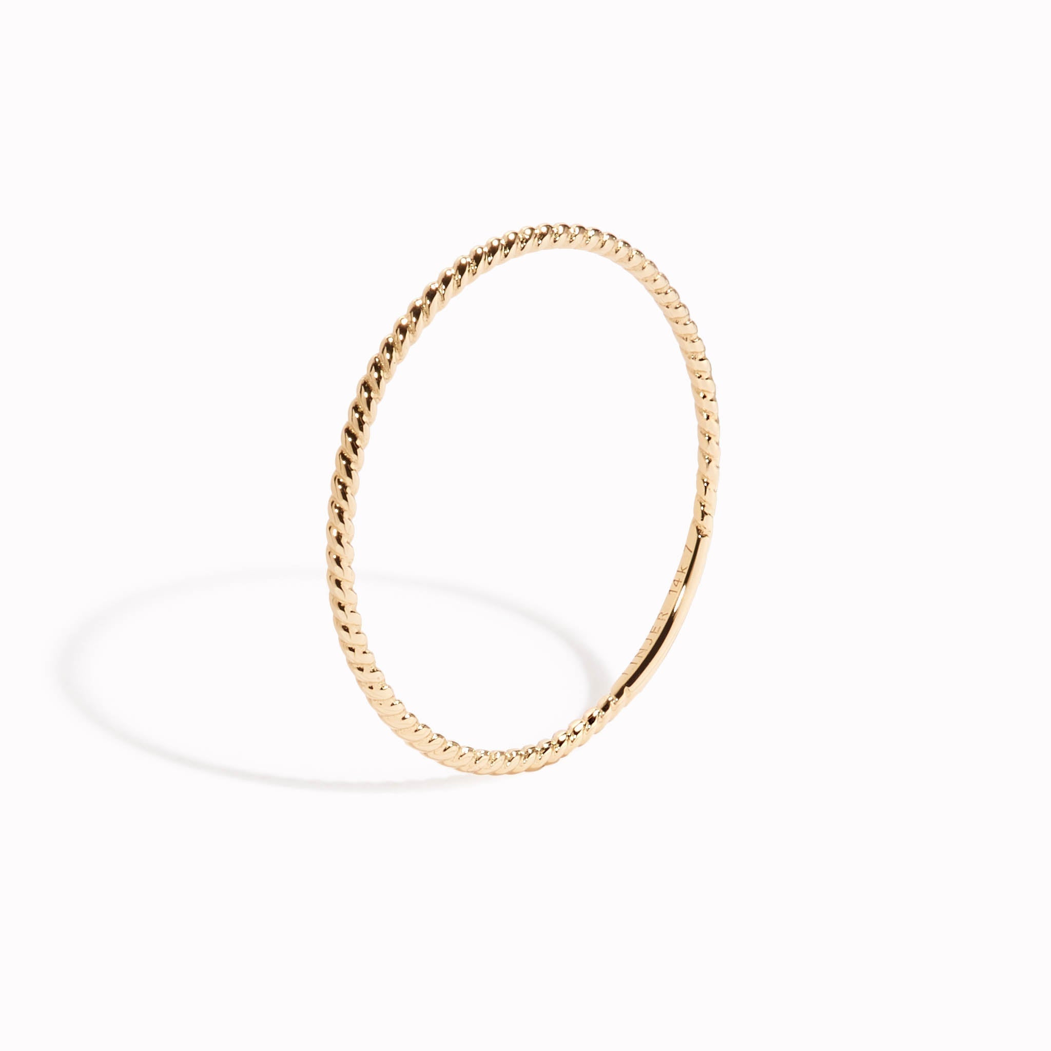 14K Gold Twisted Laila Stacking Ring