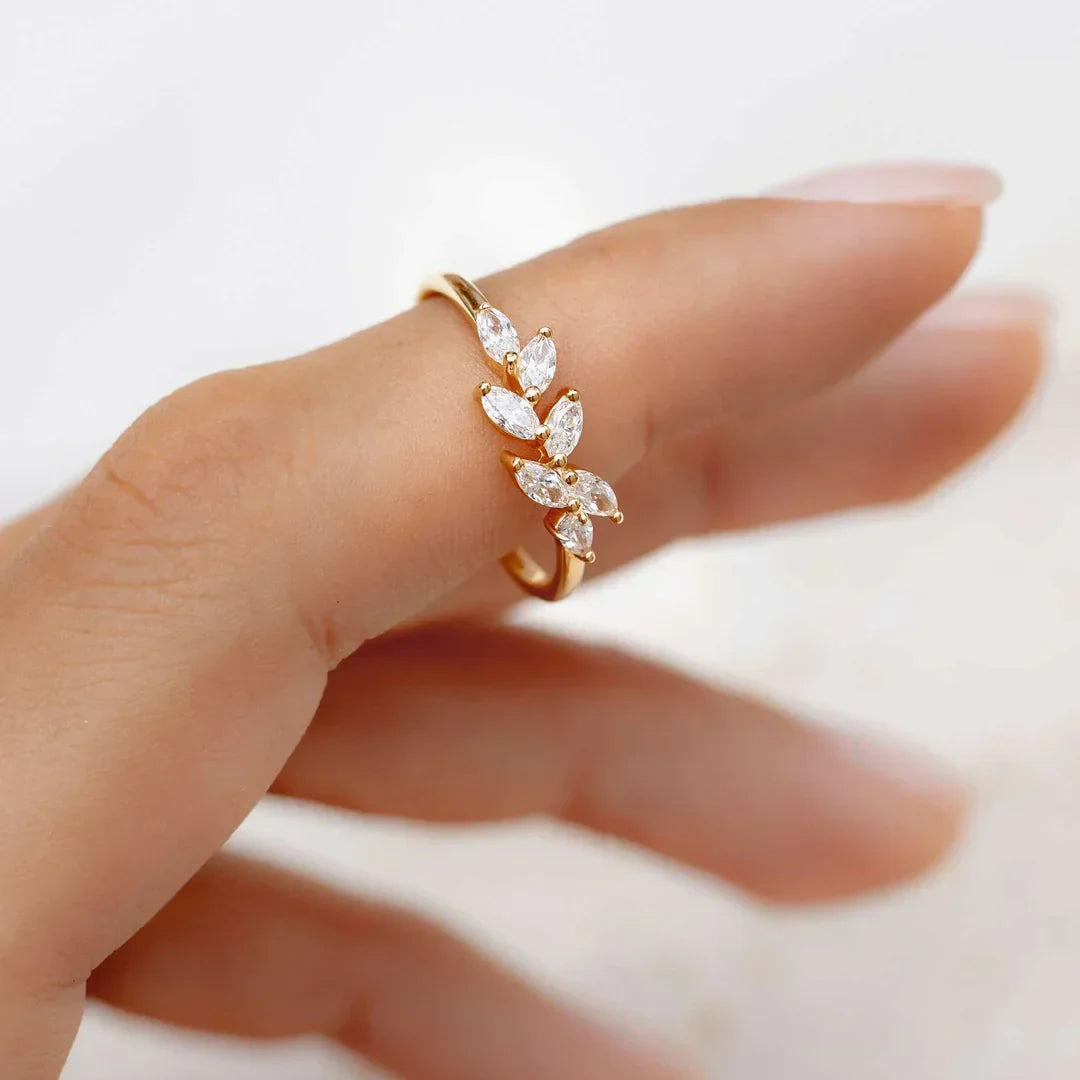 Laurel Light Marquise Halo Ring