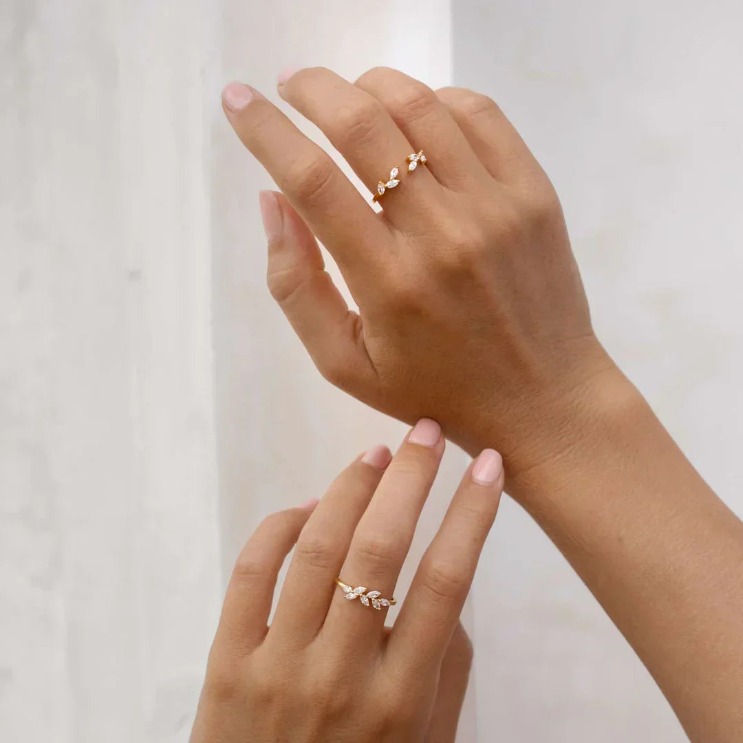 Celestial Wreath Marquise Halo Ring