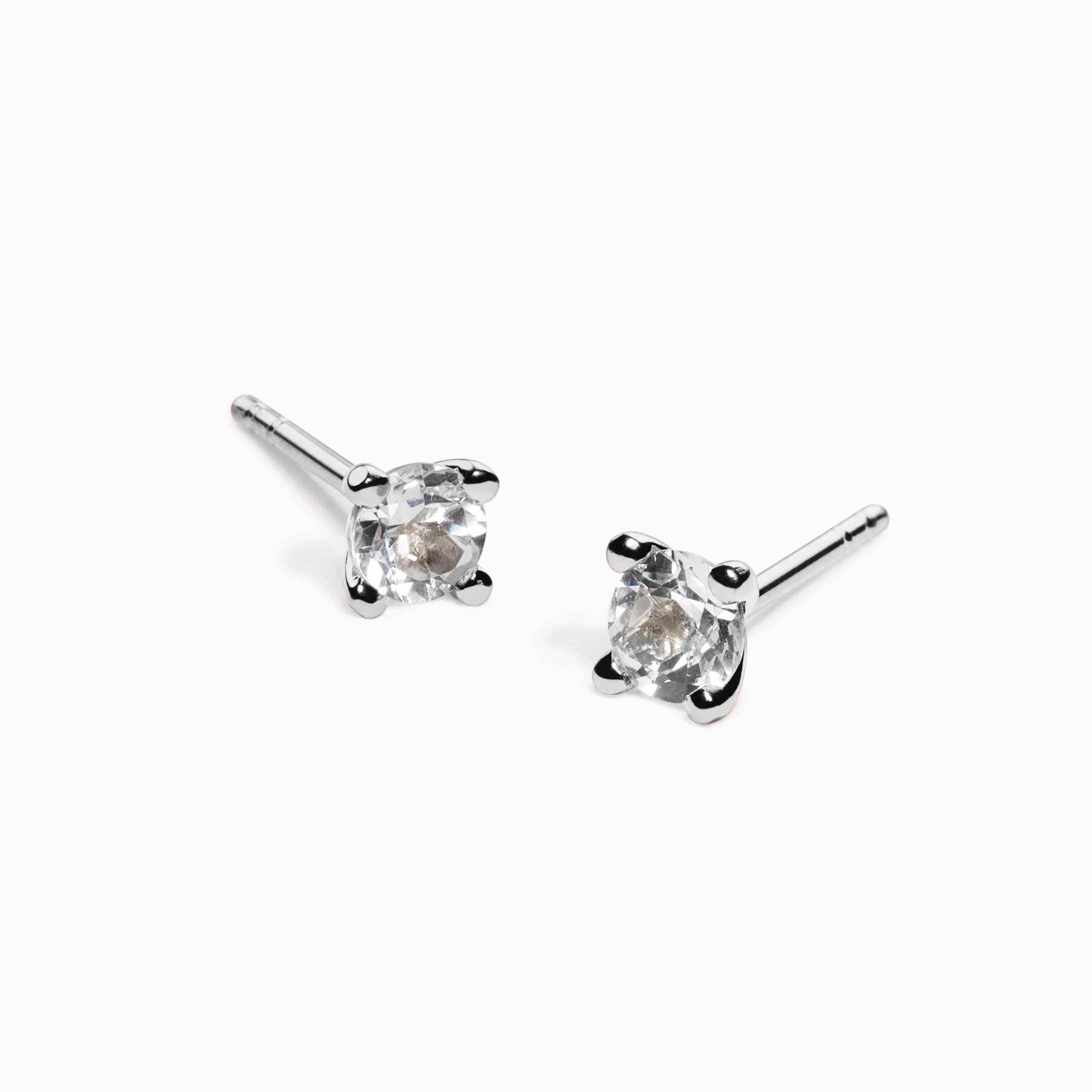 Luna White Topaz Earrings