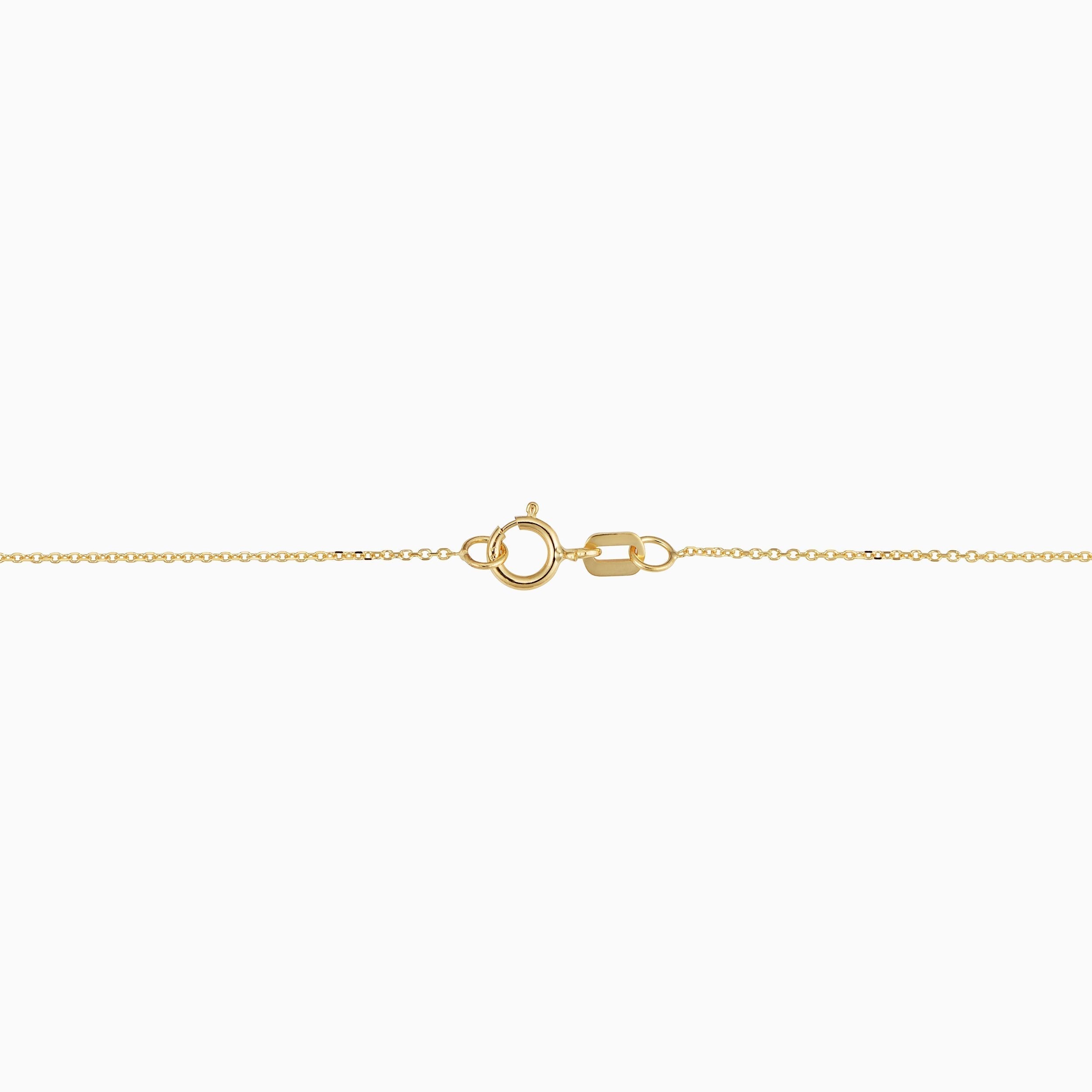 10K Gold Double Horn Necklace